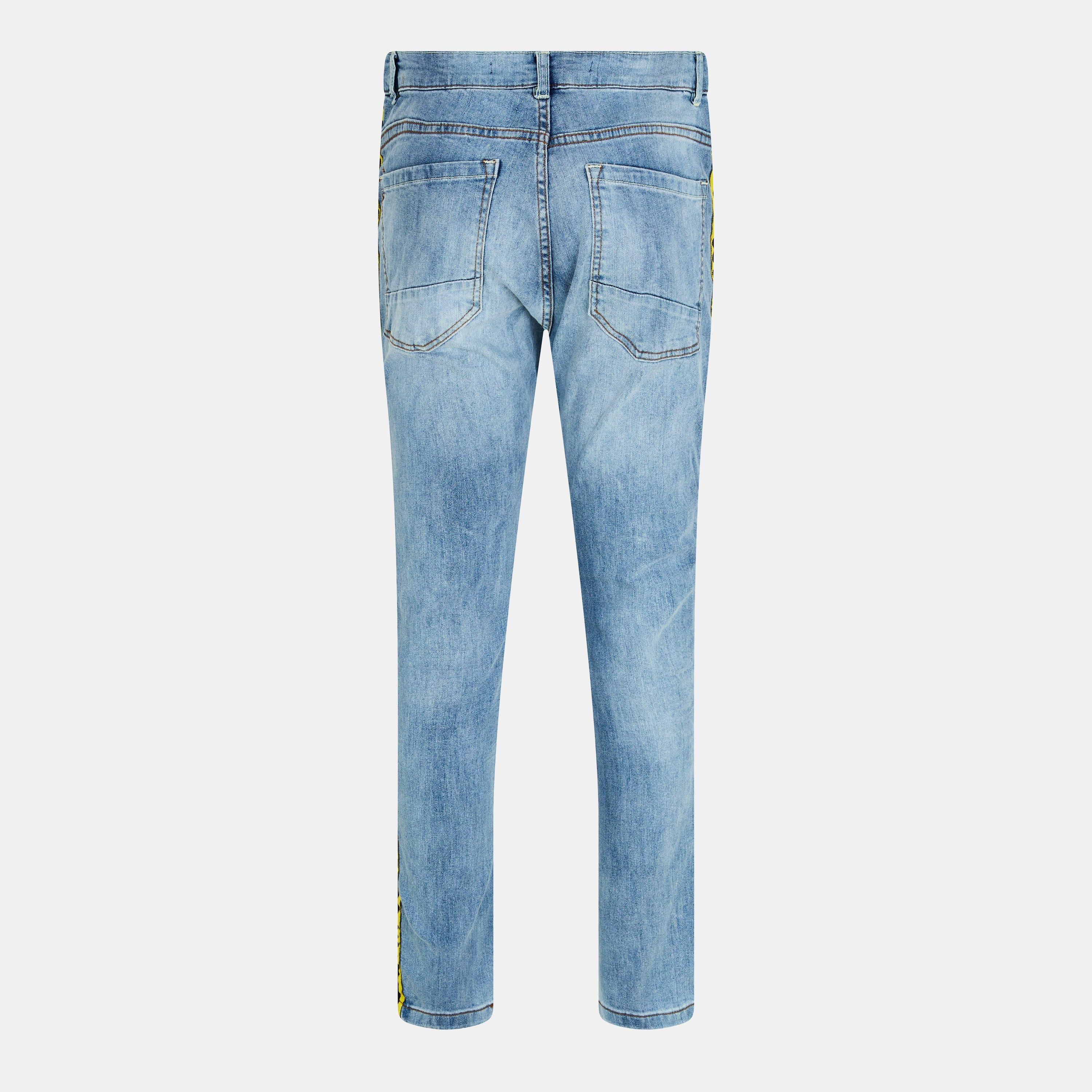 Blue - Brave Soul - Denim Jean with Side Tape Detail - 2