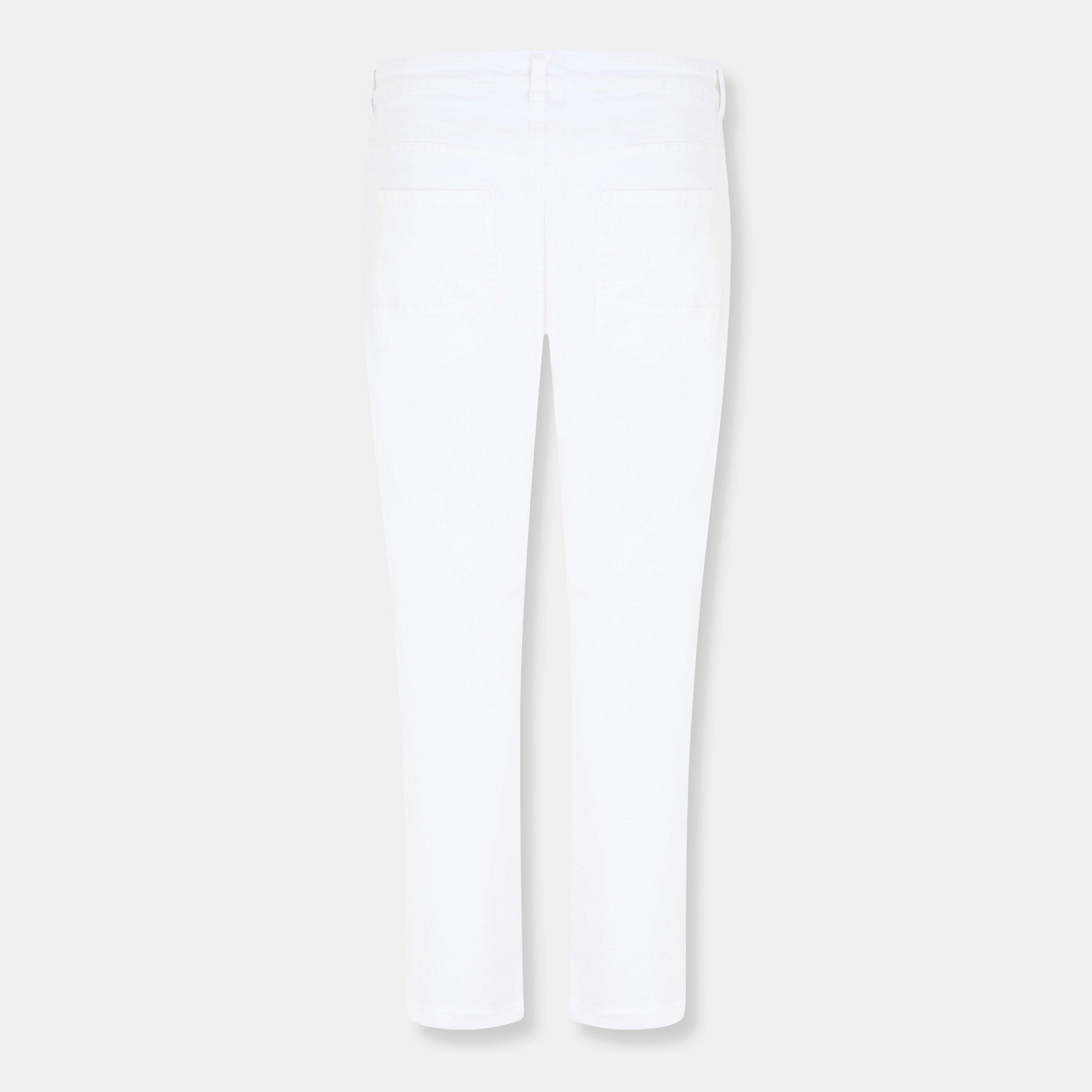White - Brave Soul - Mens Skinny Fit Jeans with Contrast Side Seam Tape Detail - 2