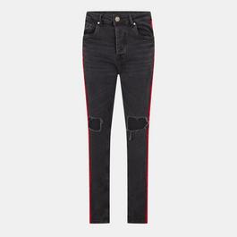 Brave Soul Fit Jeans with Contrast Side Seam Tape Detail