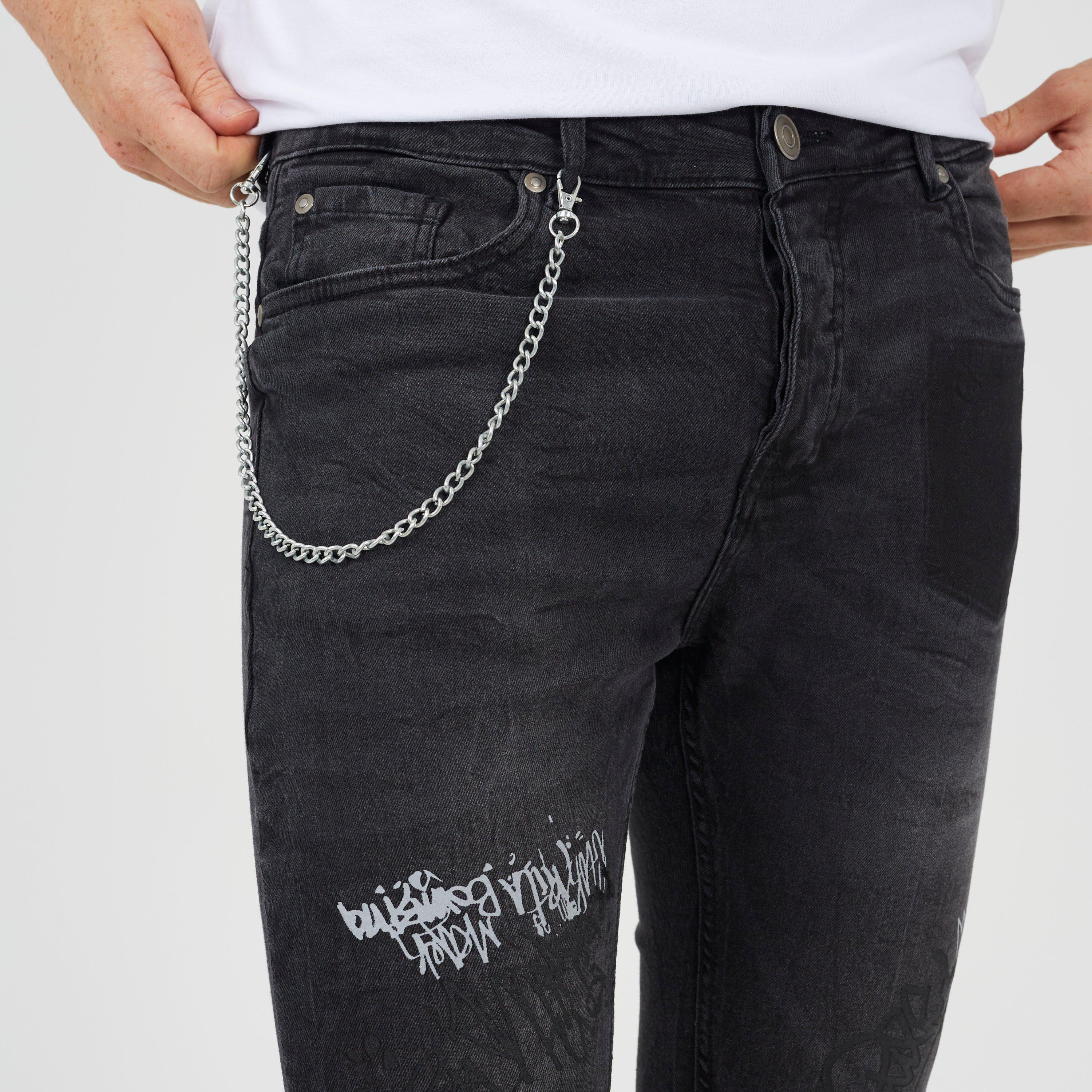 Dark Charcoal - Brave Soul - Fit Denim Jean with Button Fly - 3