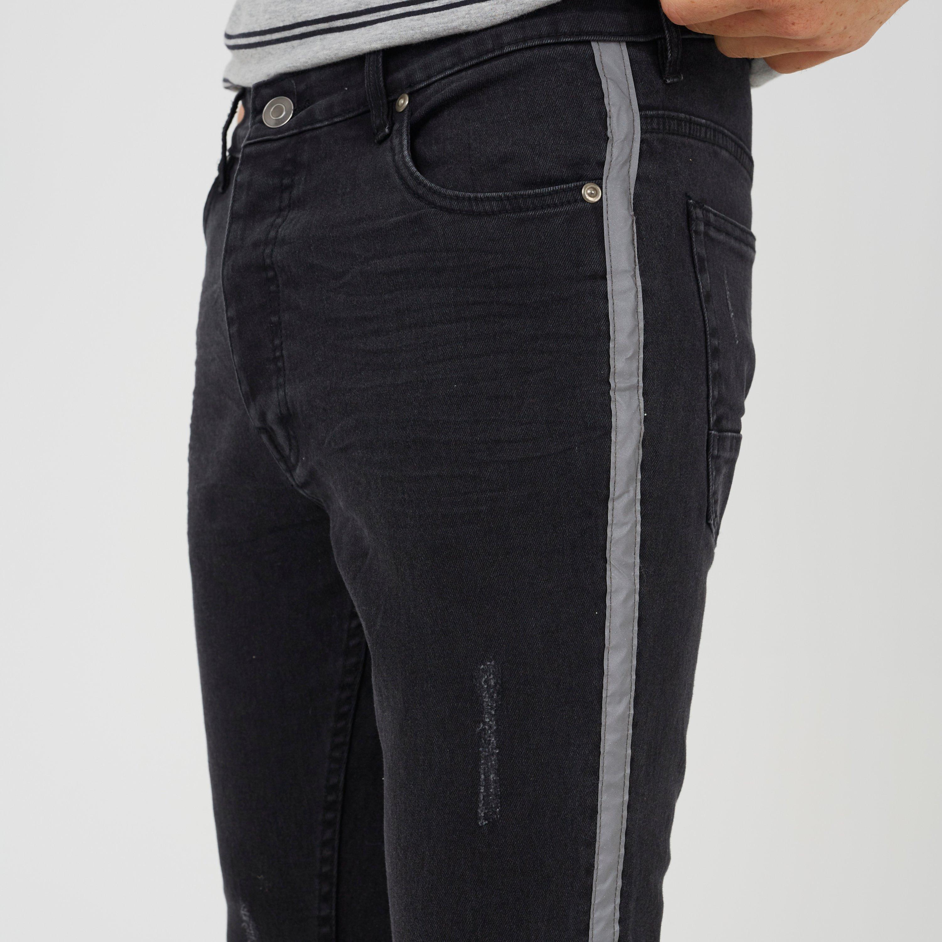 Charcoal - Brave Soul - Skinny Fit Denim Jean with Button Fly - 3