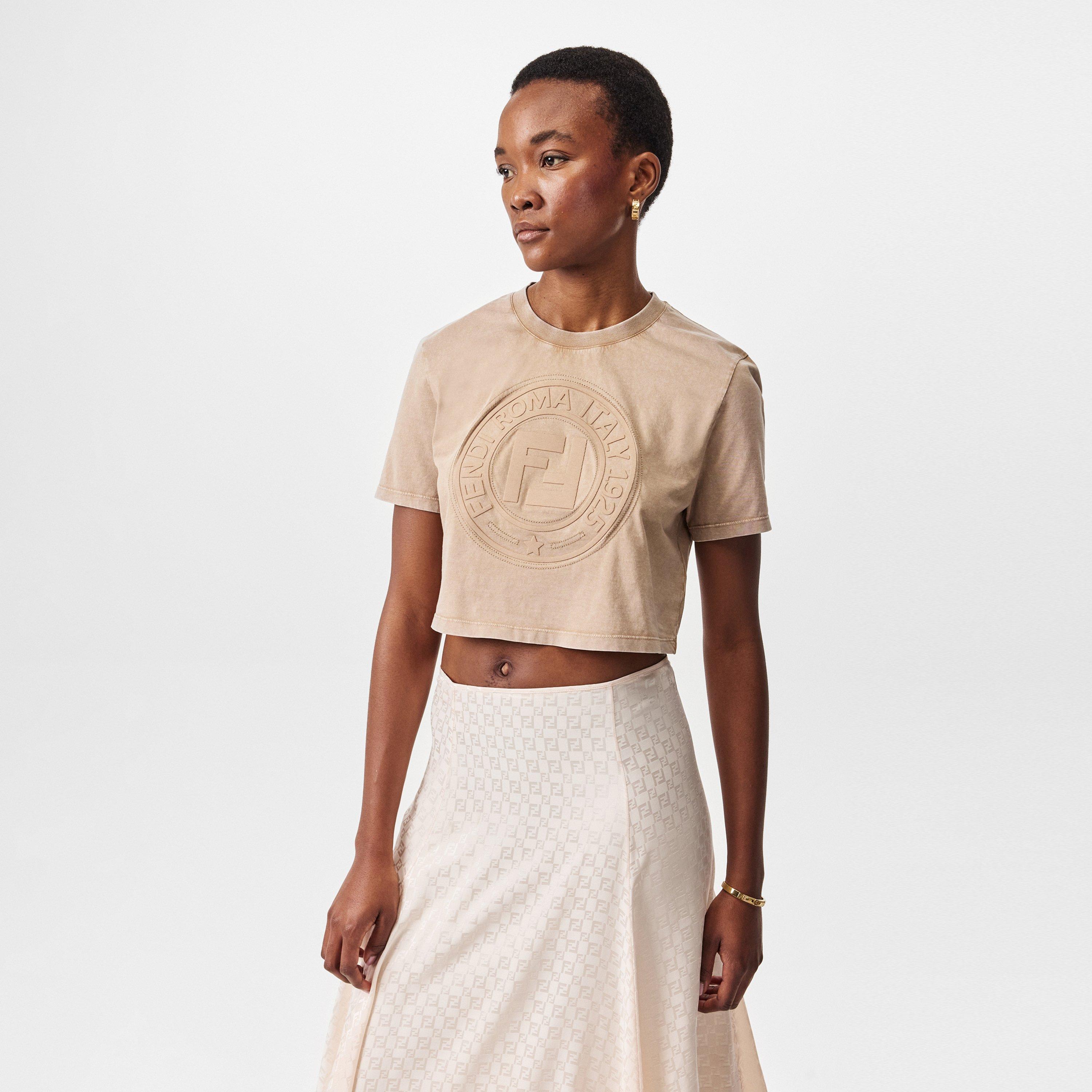 Toffee - Fendi - Washed Ff Cropped Tee - 3