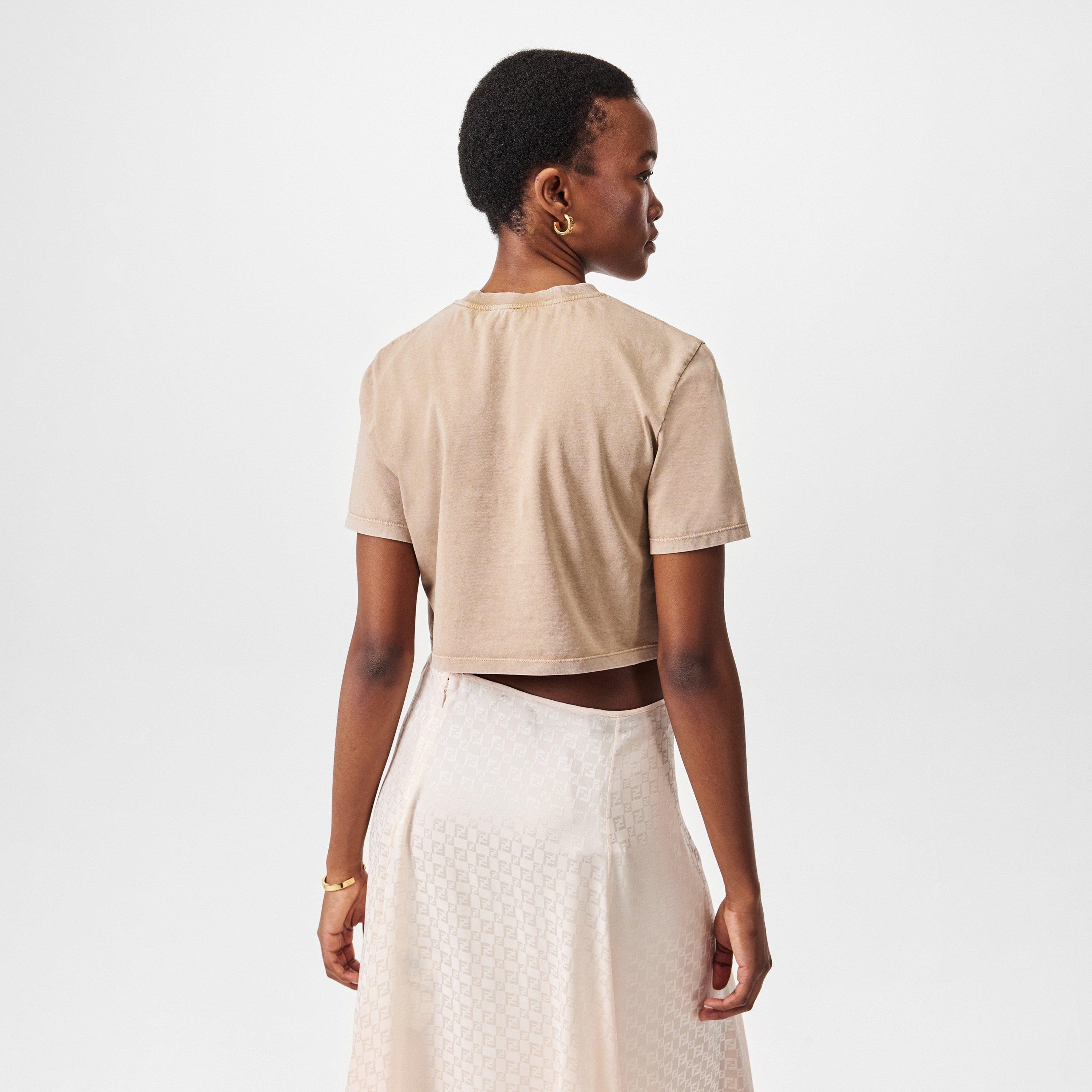 Toffee - Fendi - Washed Ff Cropped Tee - 4