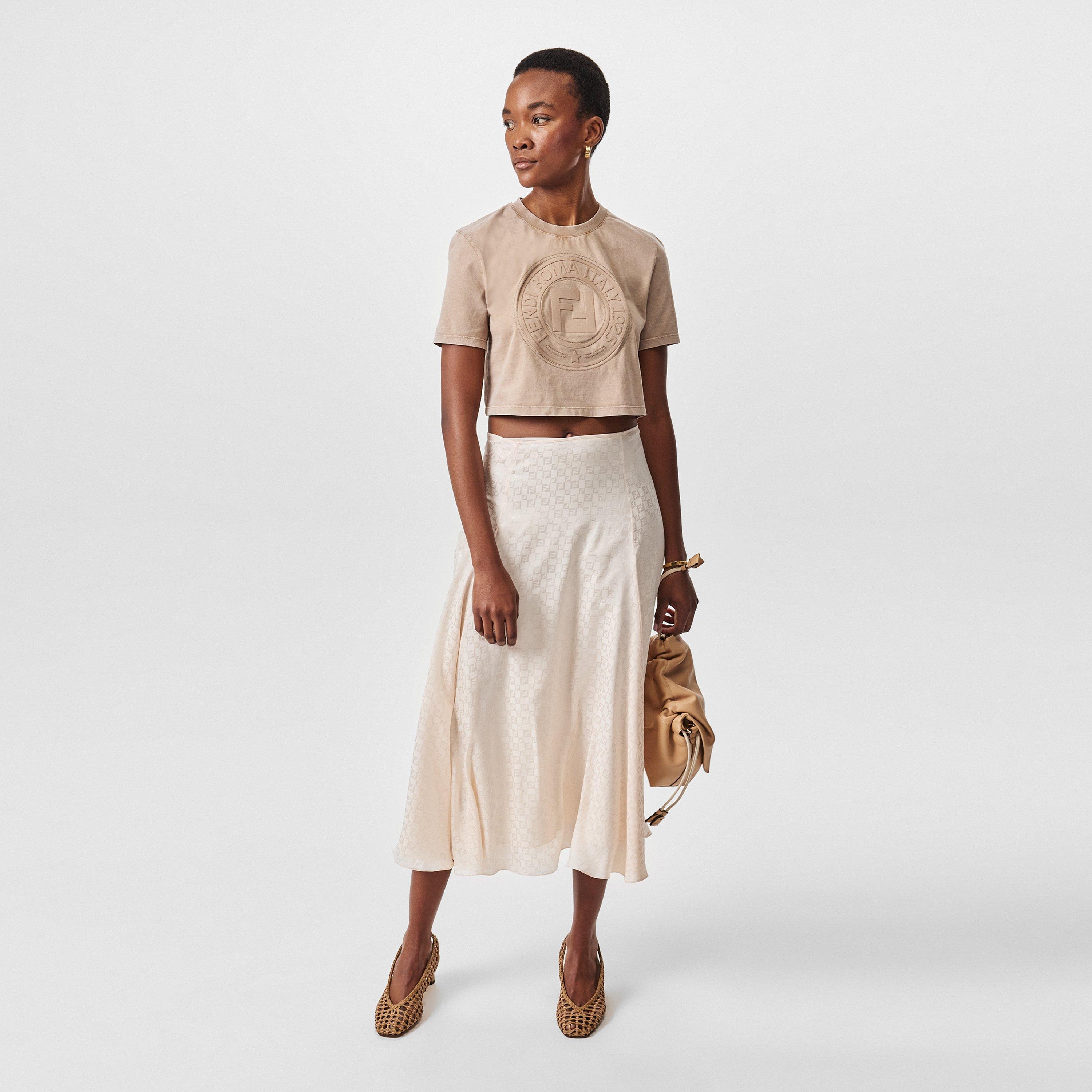 Toffee - Fendi - Washed Ff Cropped Tee - 6