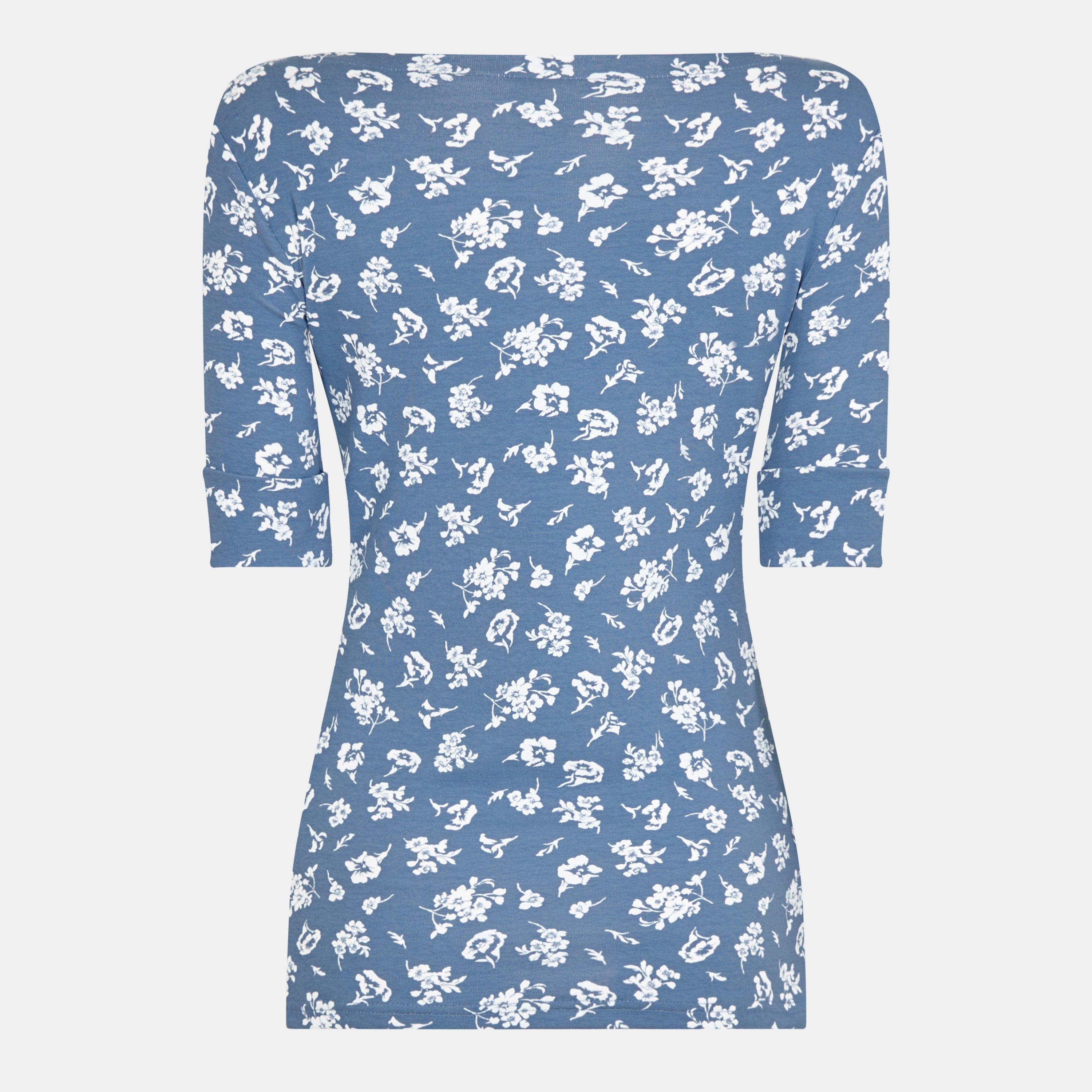 Blue Multi - Lauren by Ralph Lauren - Women's Judy Long-Sleeve T-Shirt - 2