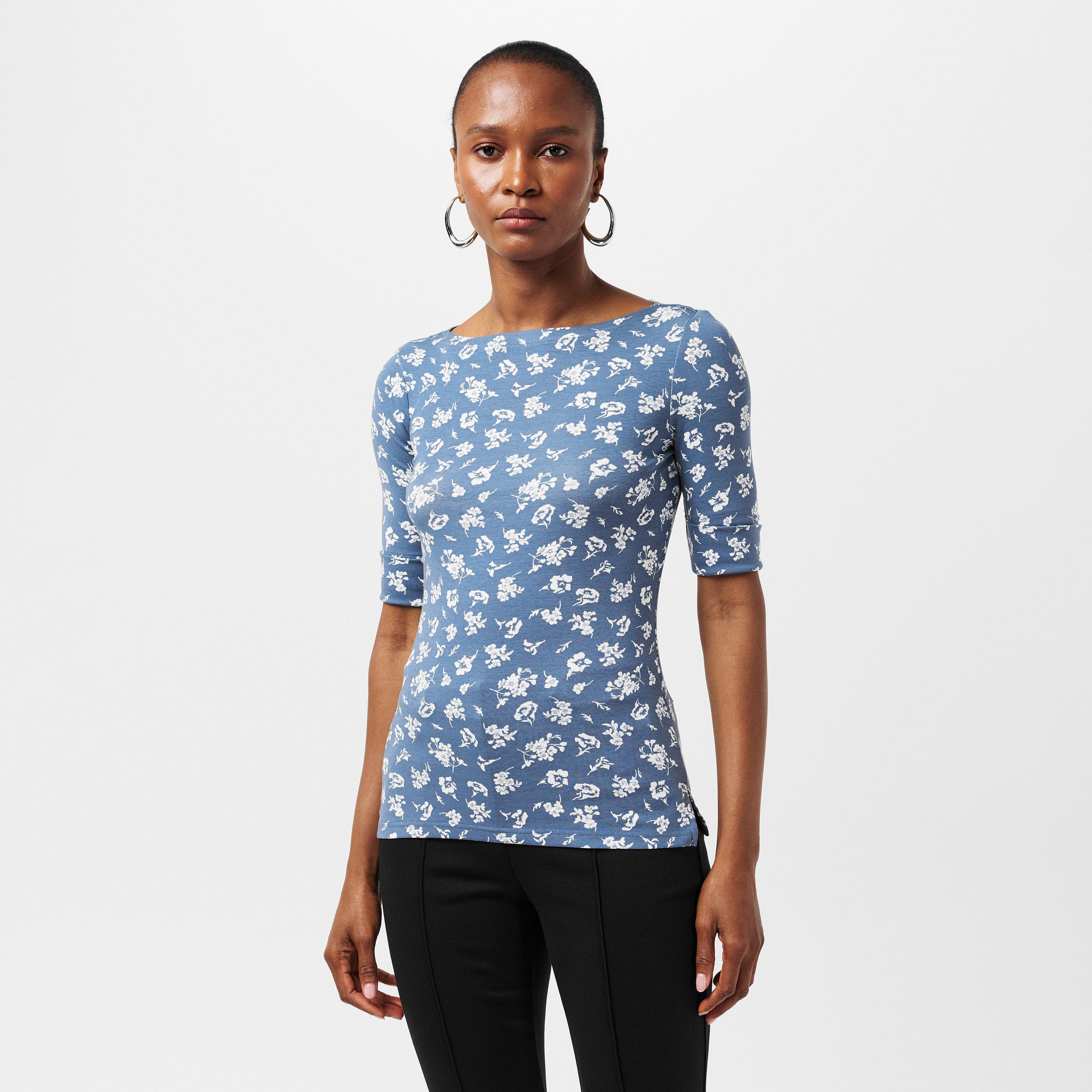 Blue Multi - Lauren by Ralph Lauren - Women's Judy Long-Sleeve T-Shirt - 3