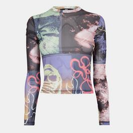 Vans Ludlow Mesh Long Sleeve Parisian Ni T-Shirt Womens