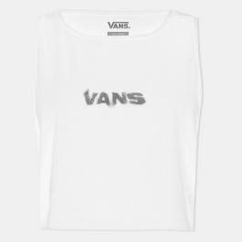 Vans Blur Fitted Crop Tank Asphalt Vest Womens