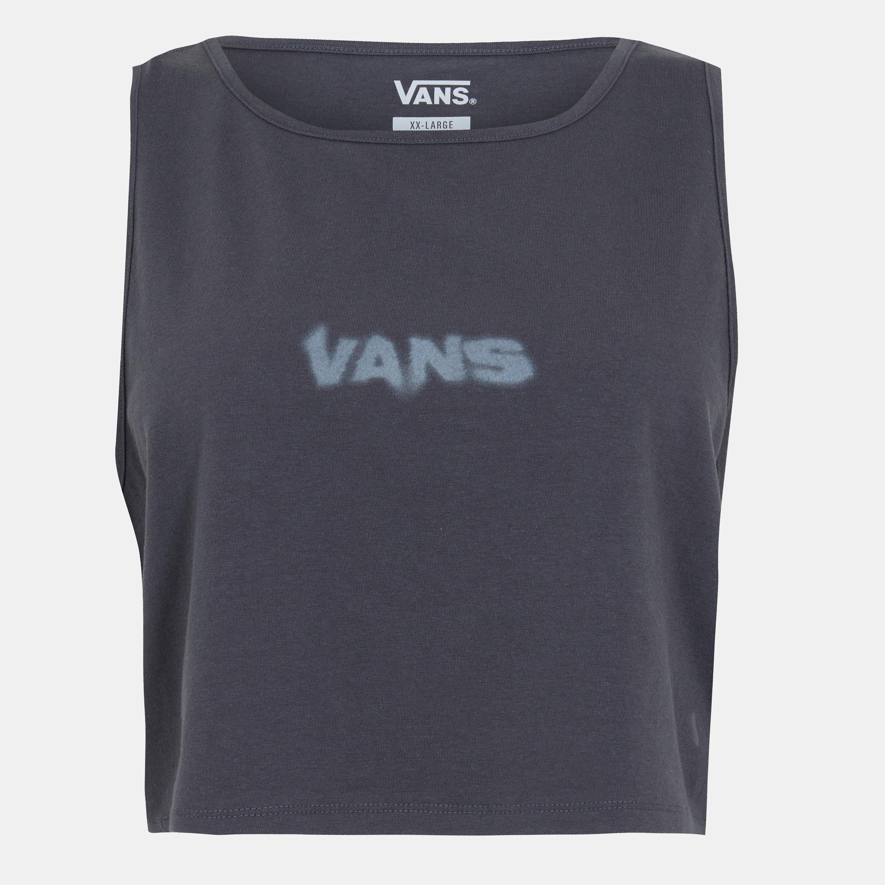 Asphalt - Vans - Blur Fitted Crop Tank Asphalt Vest Womens - 1