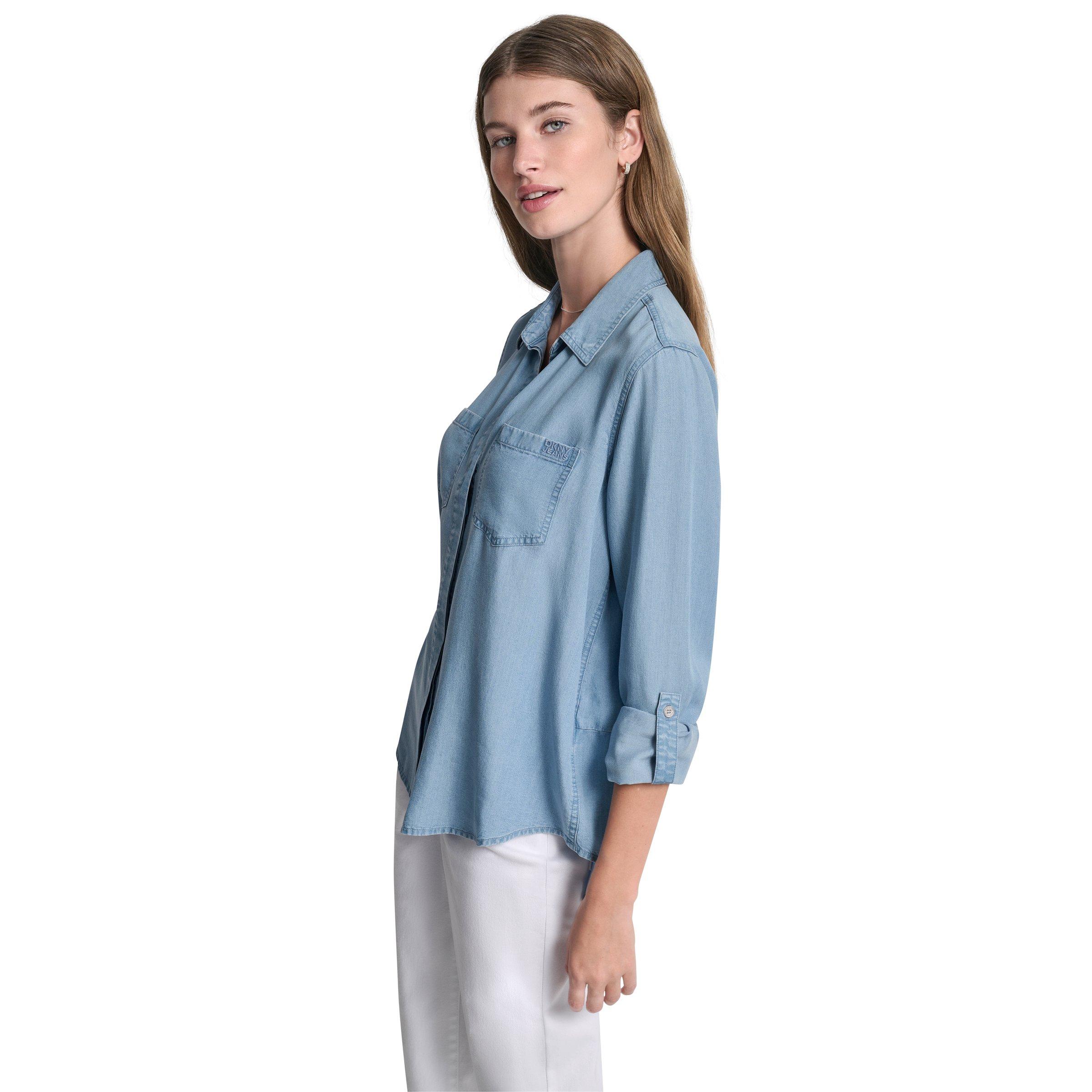 Chambray - DKNY - DKNY Denim Shirt Ld62 - 2