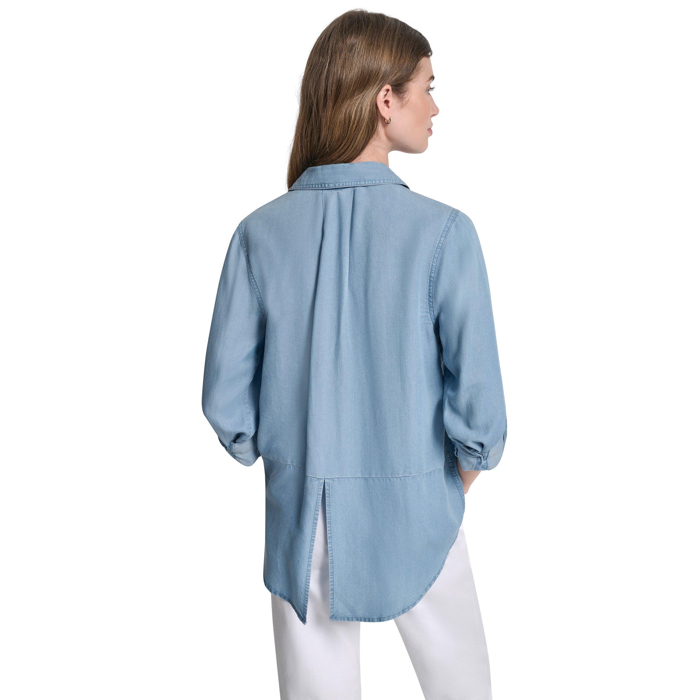 Chambray - DKNY - DKNY Denim Shirt Ld62 - 3