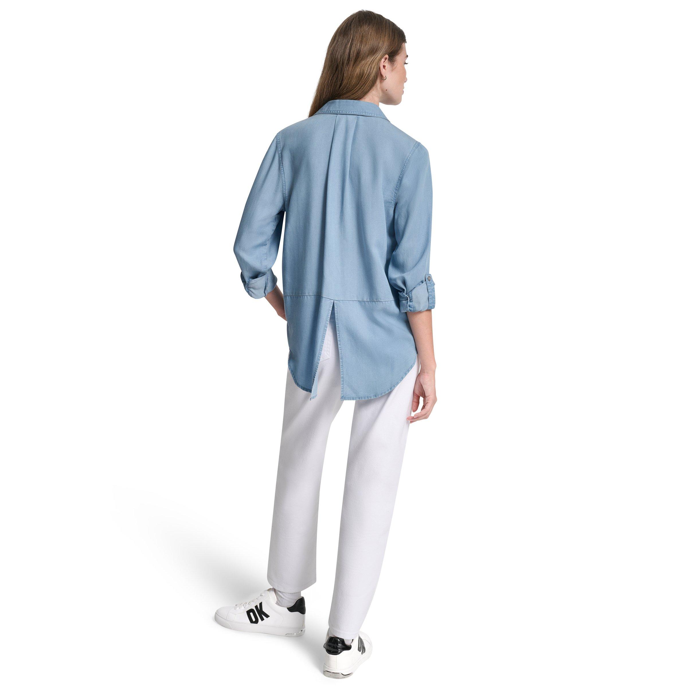 Chambray - DKNY - DKNY Denim Shirt Ld62 - 5