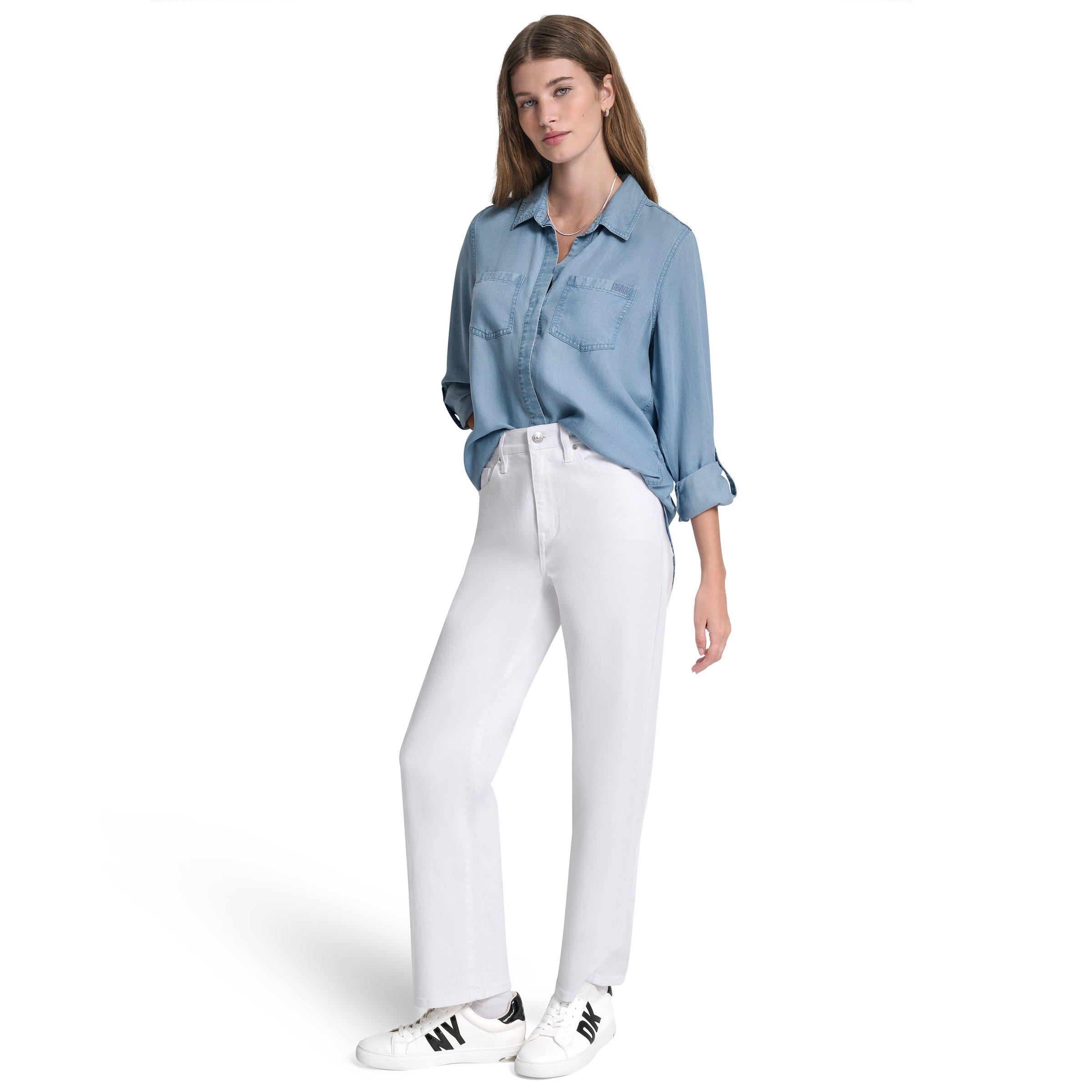 Chambray - DKNY - DKNY Denim Shirt Ld62 - 7