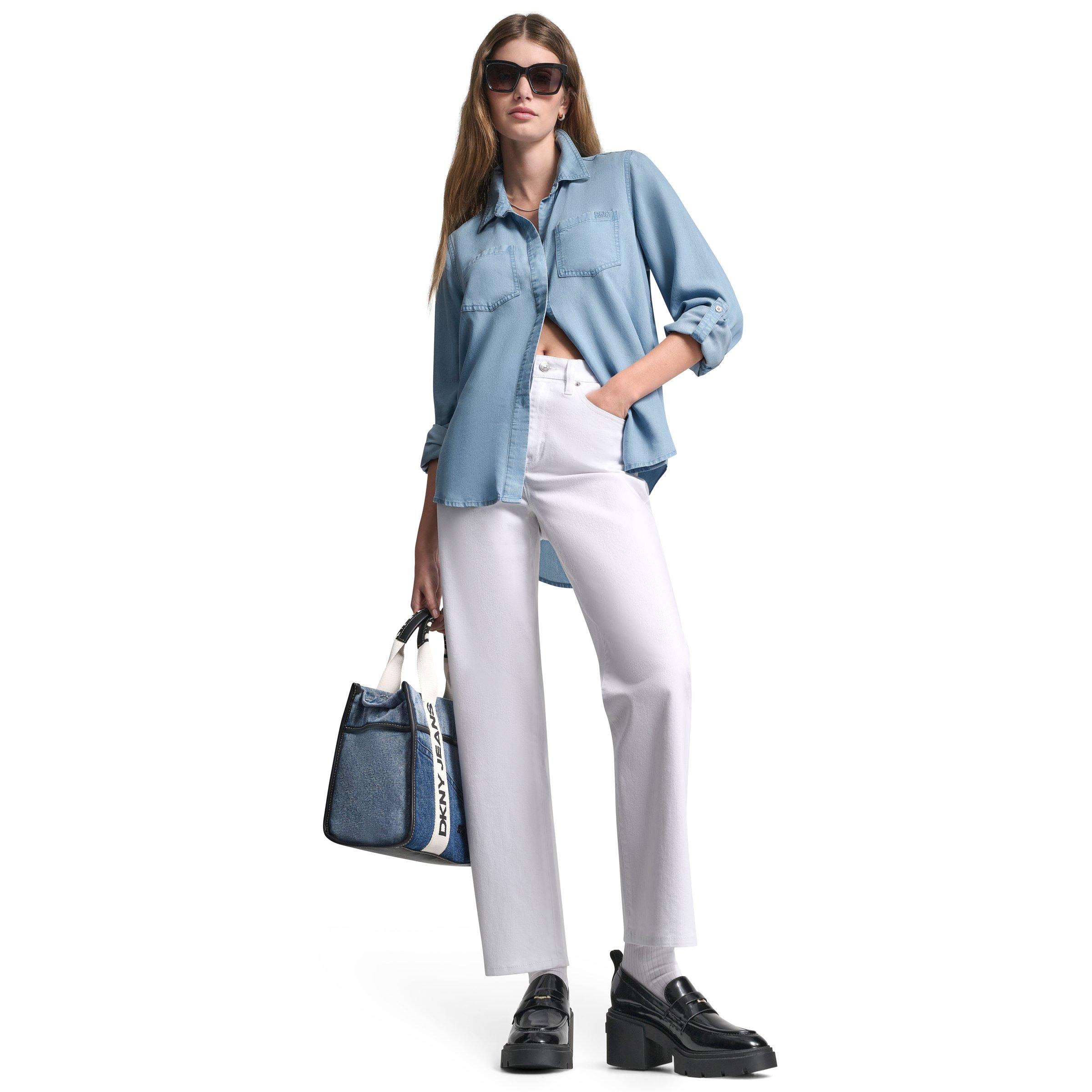 Chambray - DKNY - DKNY Denim Shirt Ld62 - 9