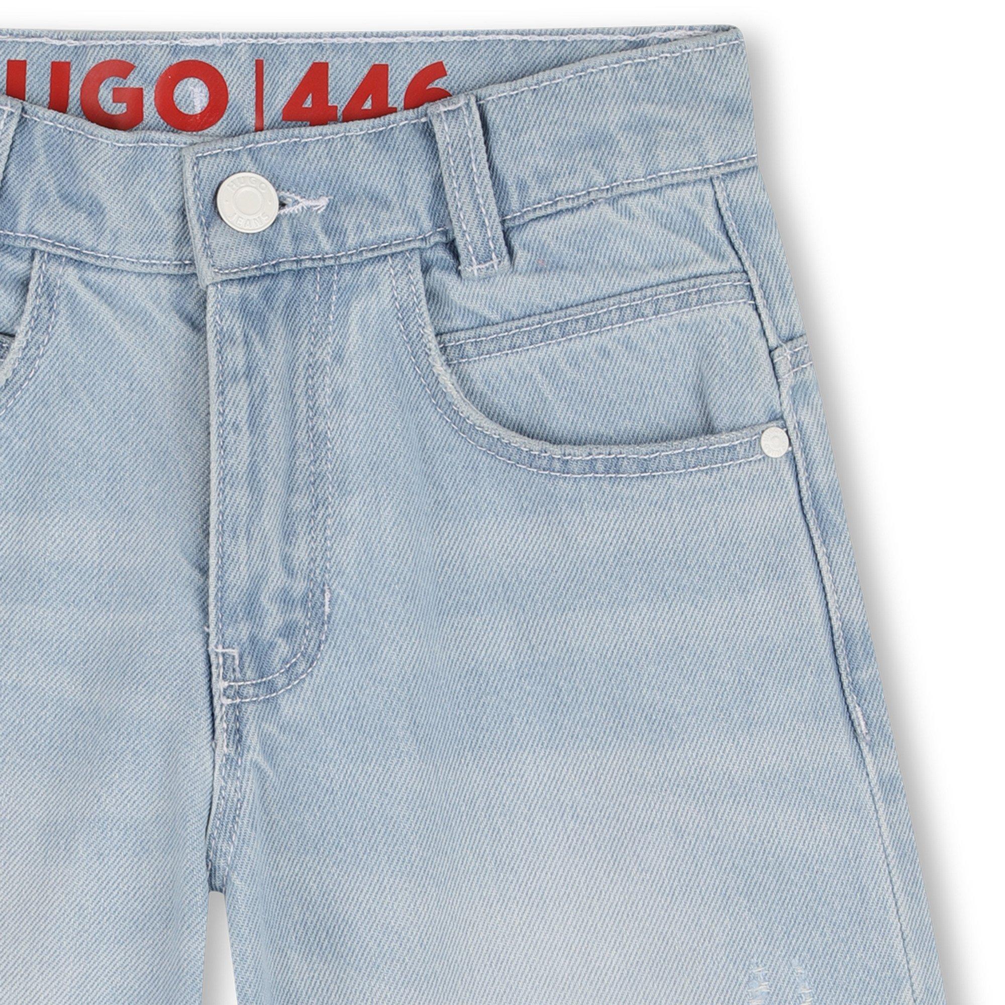 Light Blue - Hugo - Hugo Denim Shorts Jn63 - 3
