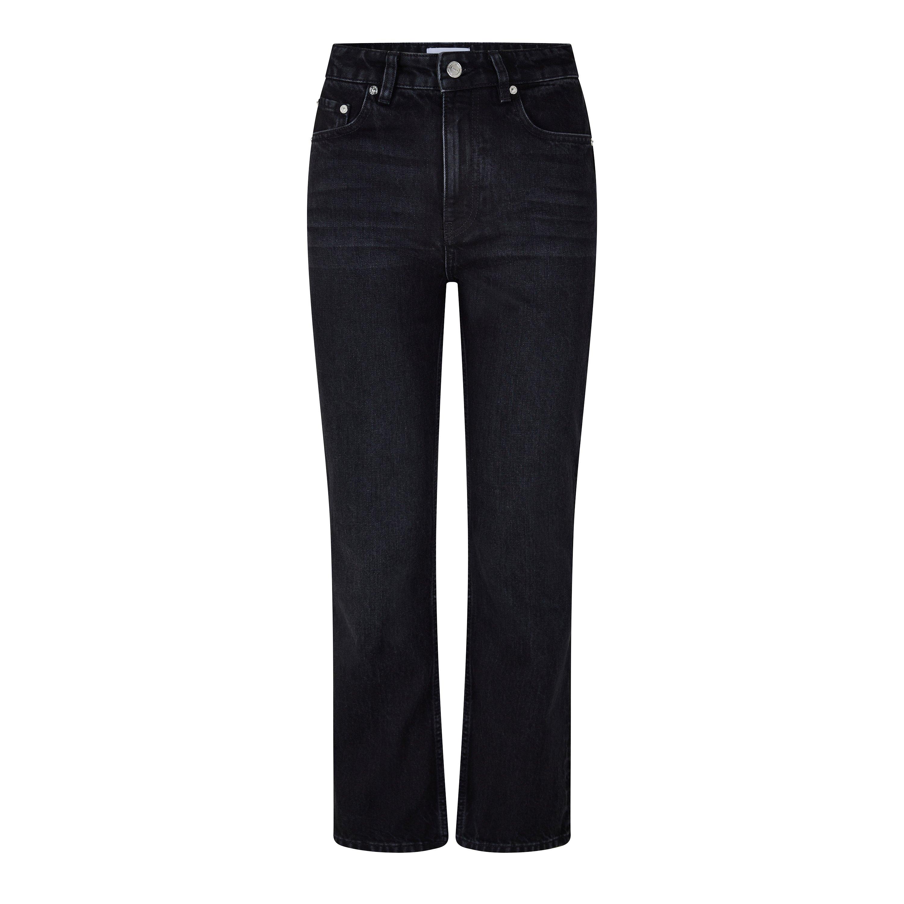Blue - Ganni - Women's Betzy Cropped Straight Leg Jeans - 1