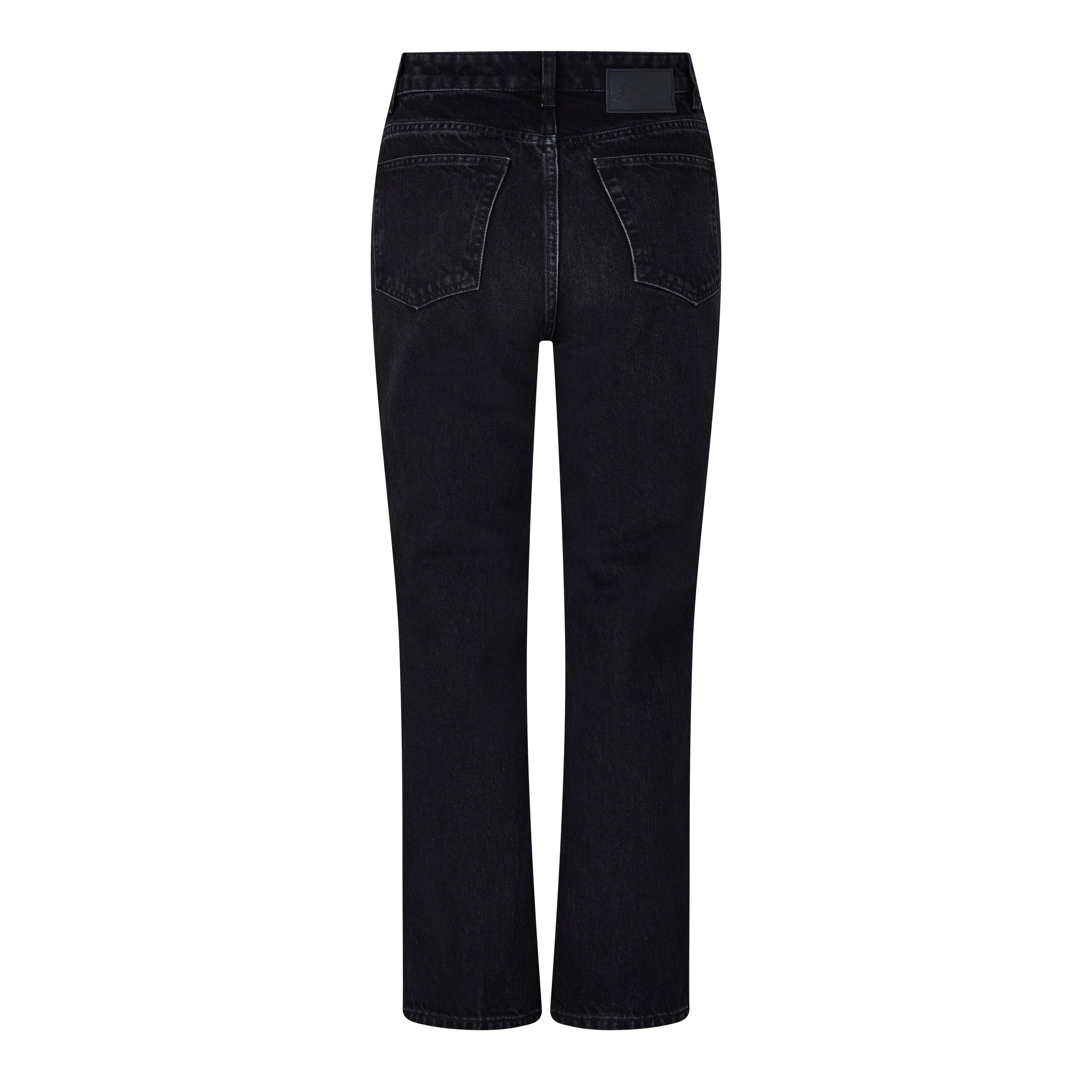 Blue - Ganni - Women's Betzy Cropped Straight Leg Jeans - 2