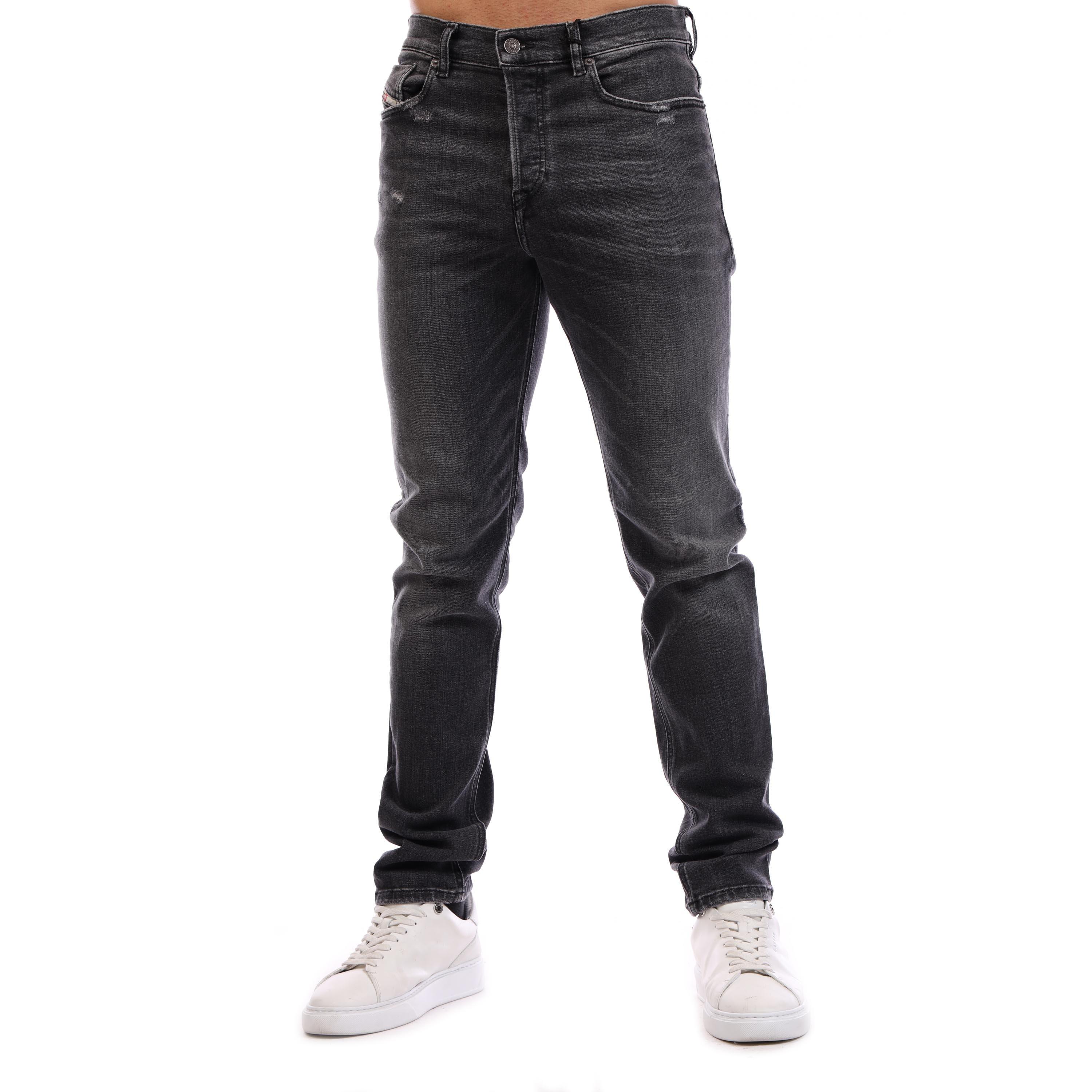 Blk Gry Denim - Diesel - Men's Straight Leg Jeans - 3