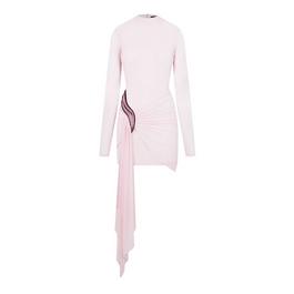 David Koma Ruched Mesh Mini Dress