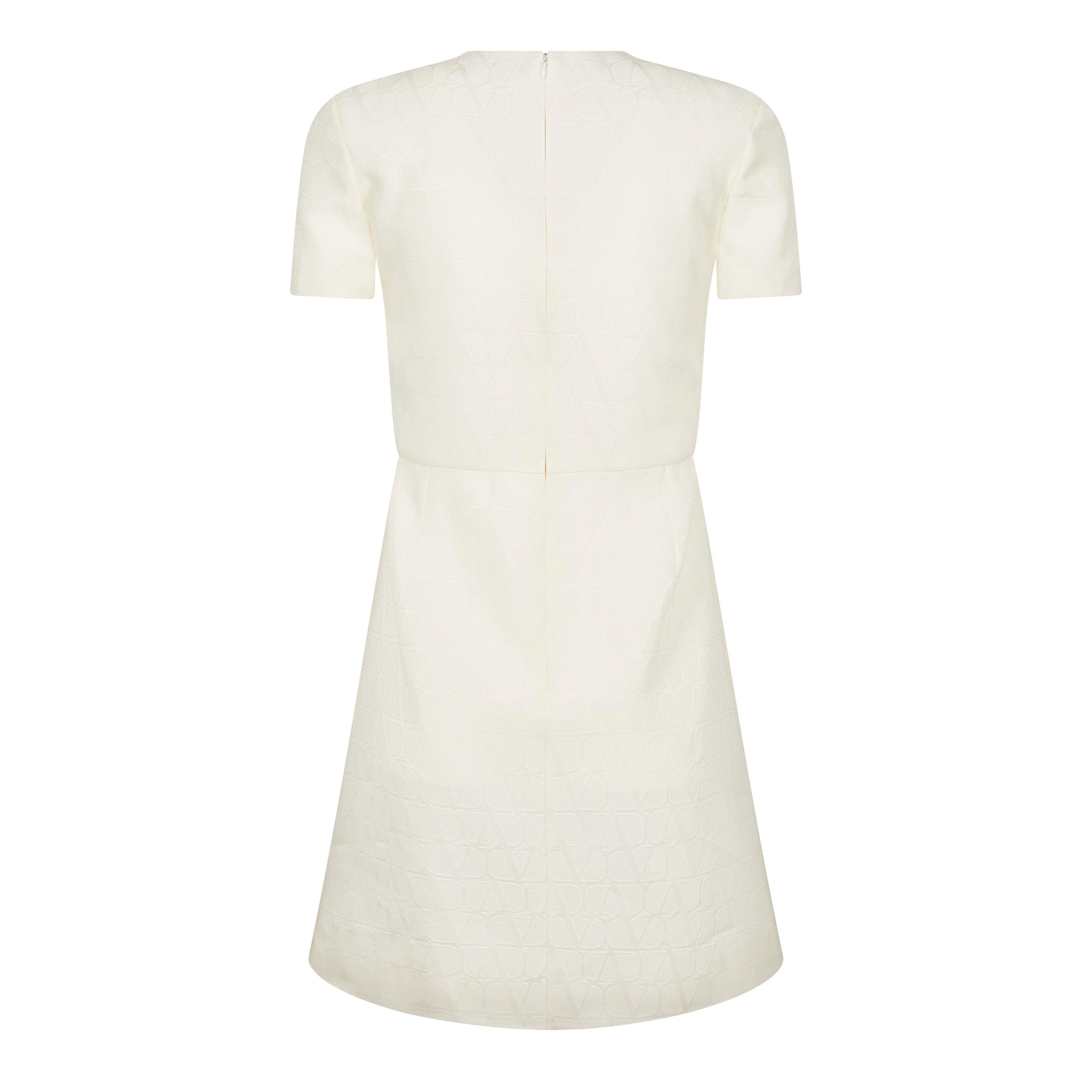 Avorio - Valentino - Toile Iconographe Crepe Couture Short Dress. - 6