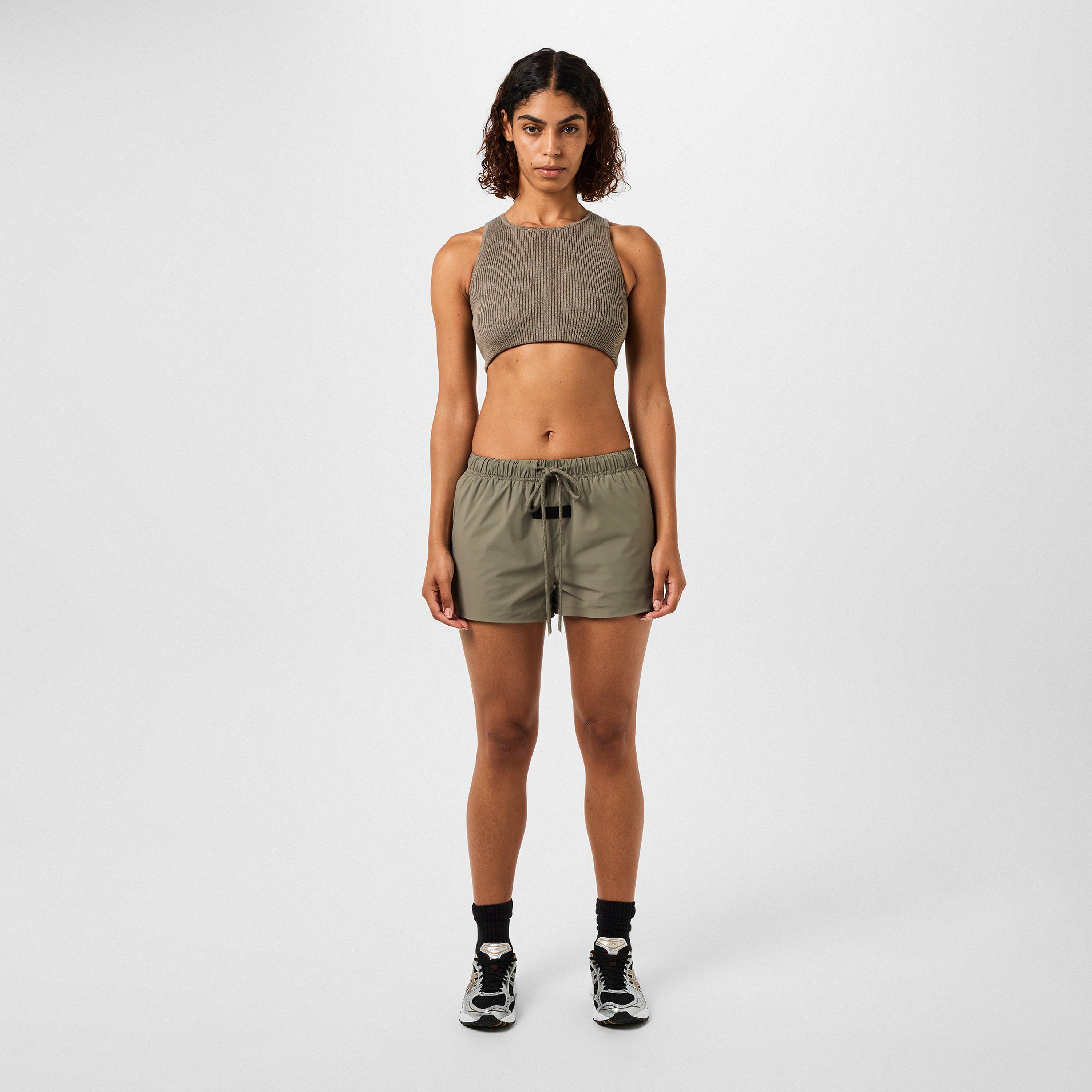 Heather Grey - Fear Of God Essentials - Logo Patch Ribbed Crop Top - 4