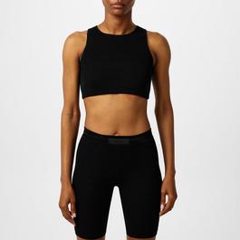 Fear Of God Essentials Logo Patch Ribbed Crop Top