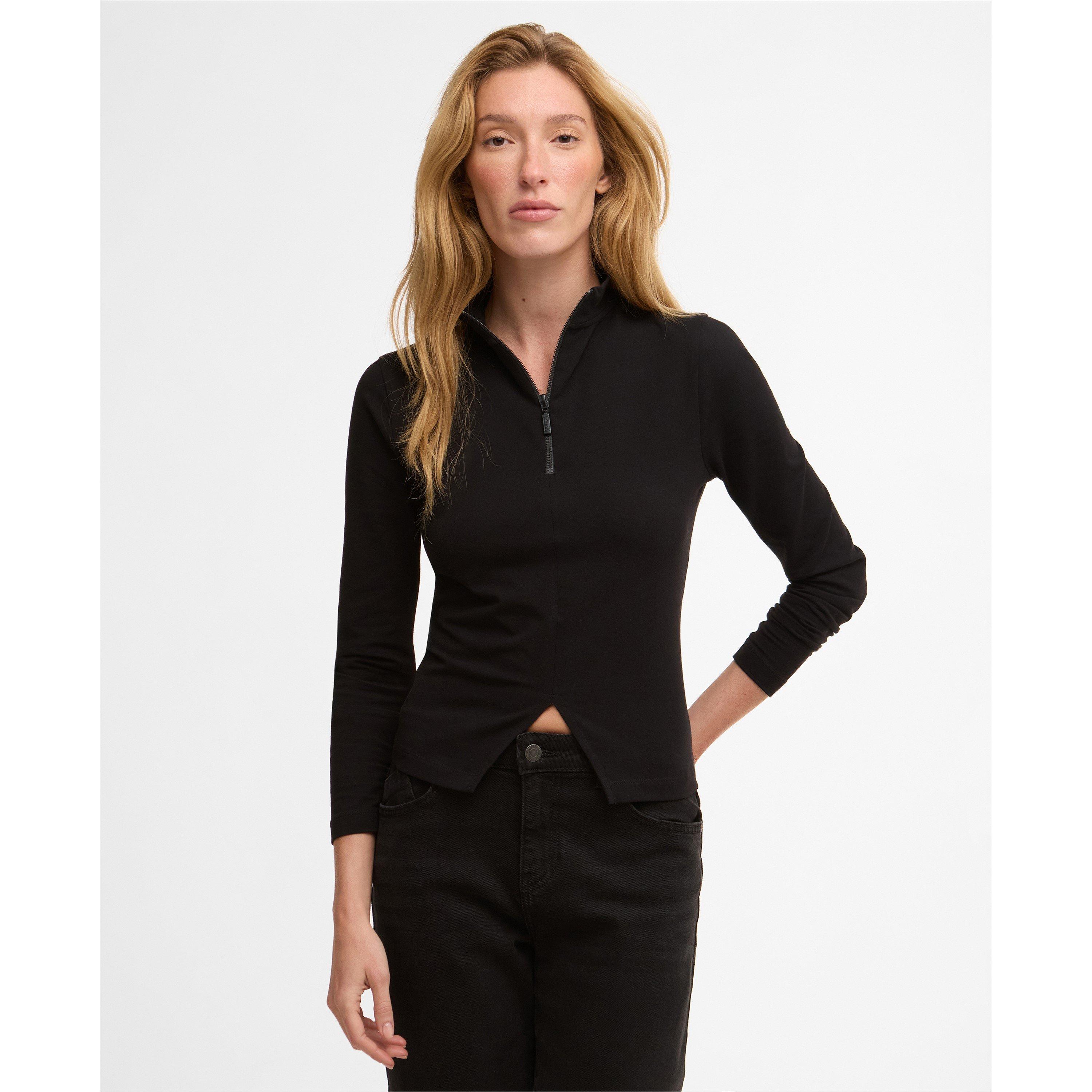 Black - Barbour International - Womens Dallas Half Zip Top - 2