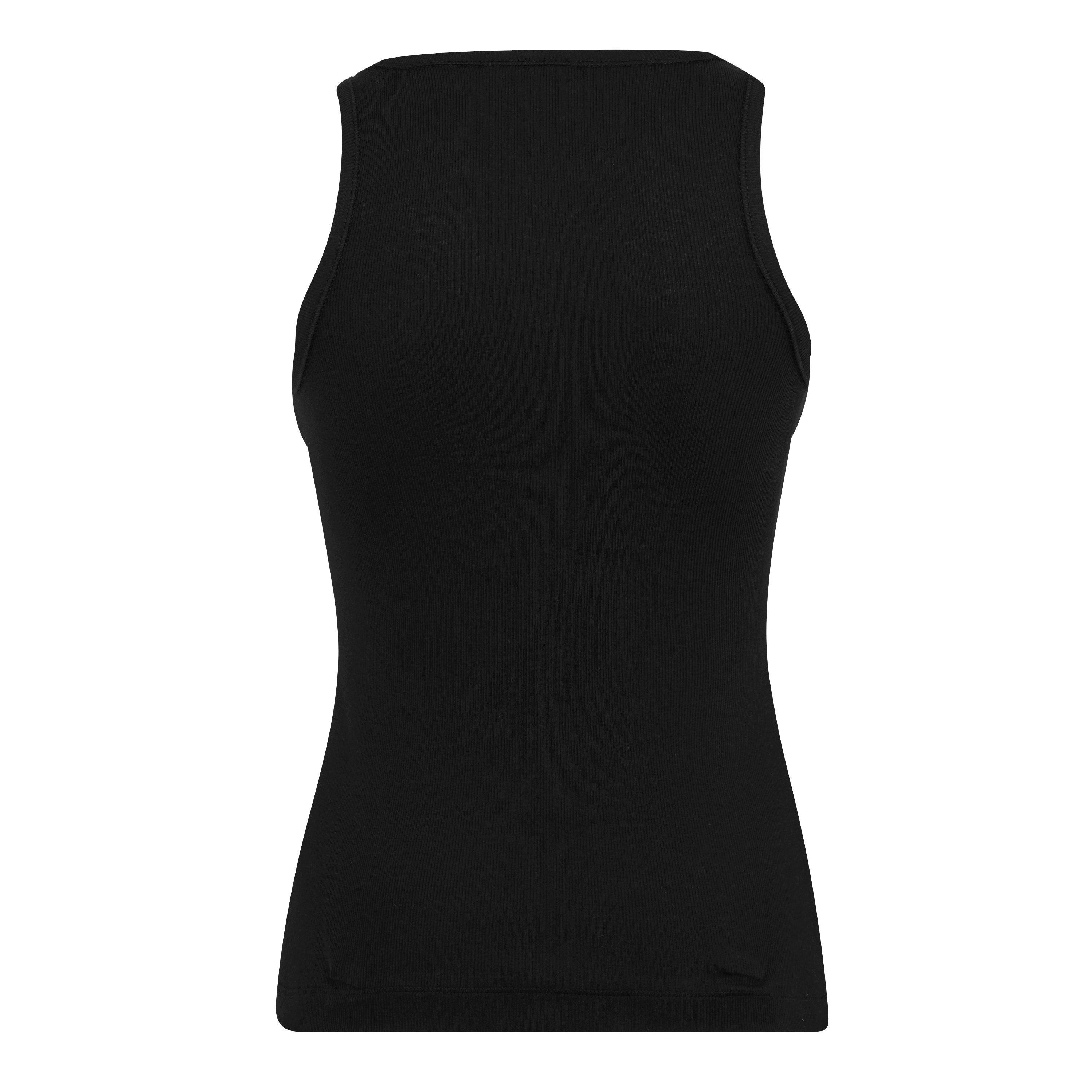 Black - Ganni - Logo Tank Top - 5