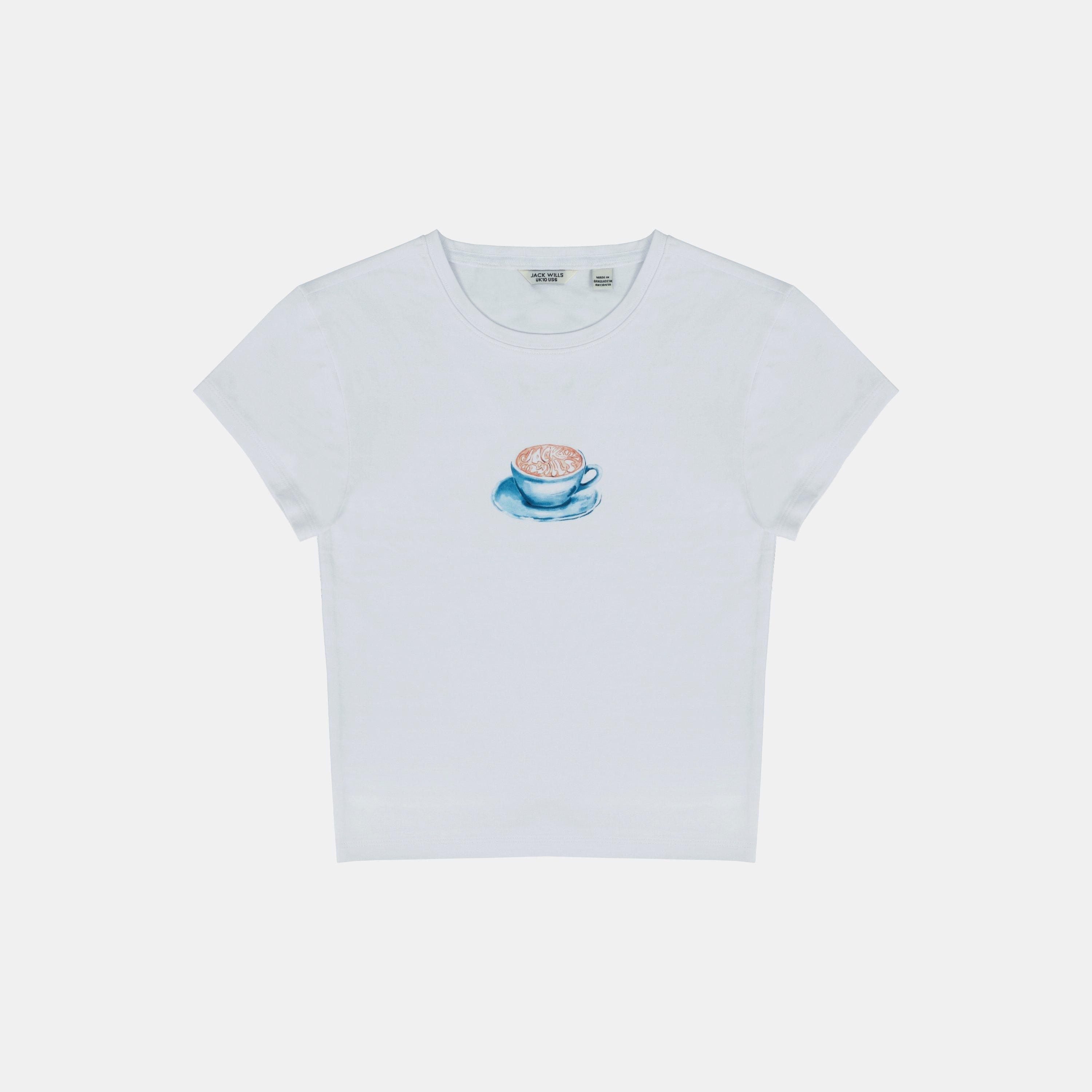 Women's Graphic Cotton Short Sleeve Crew Neck Print Crop Top