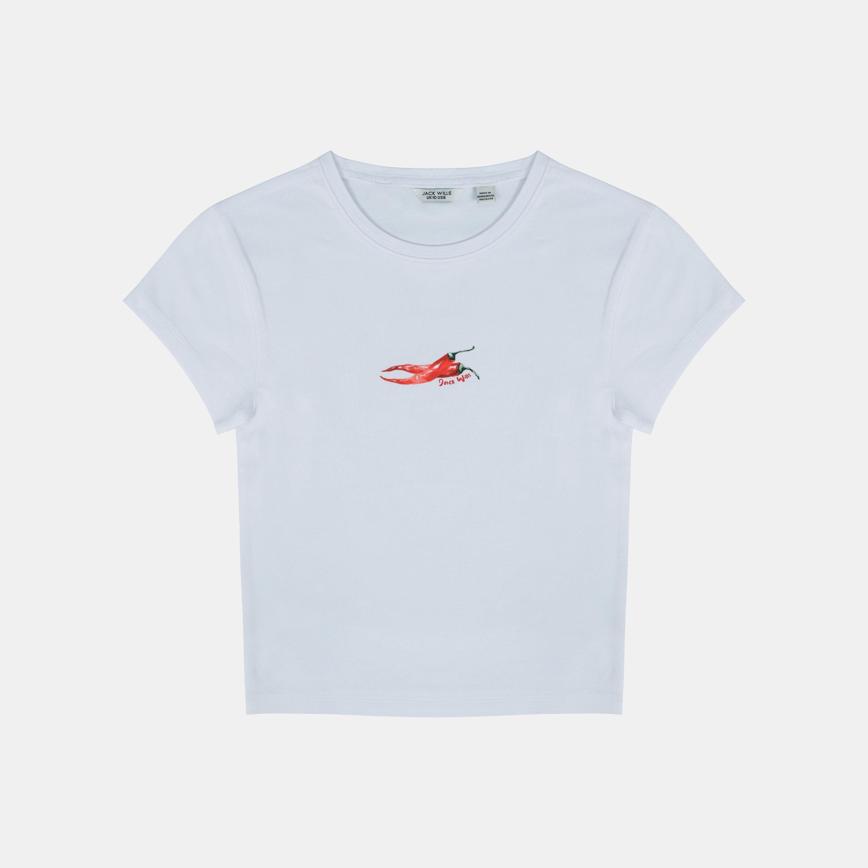 Women's Graphic Cotton Short Sleeve Crew Neck Print Crop Top