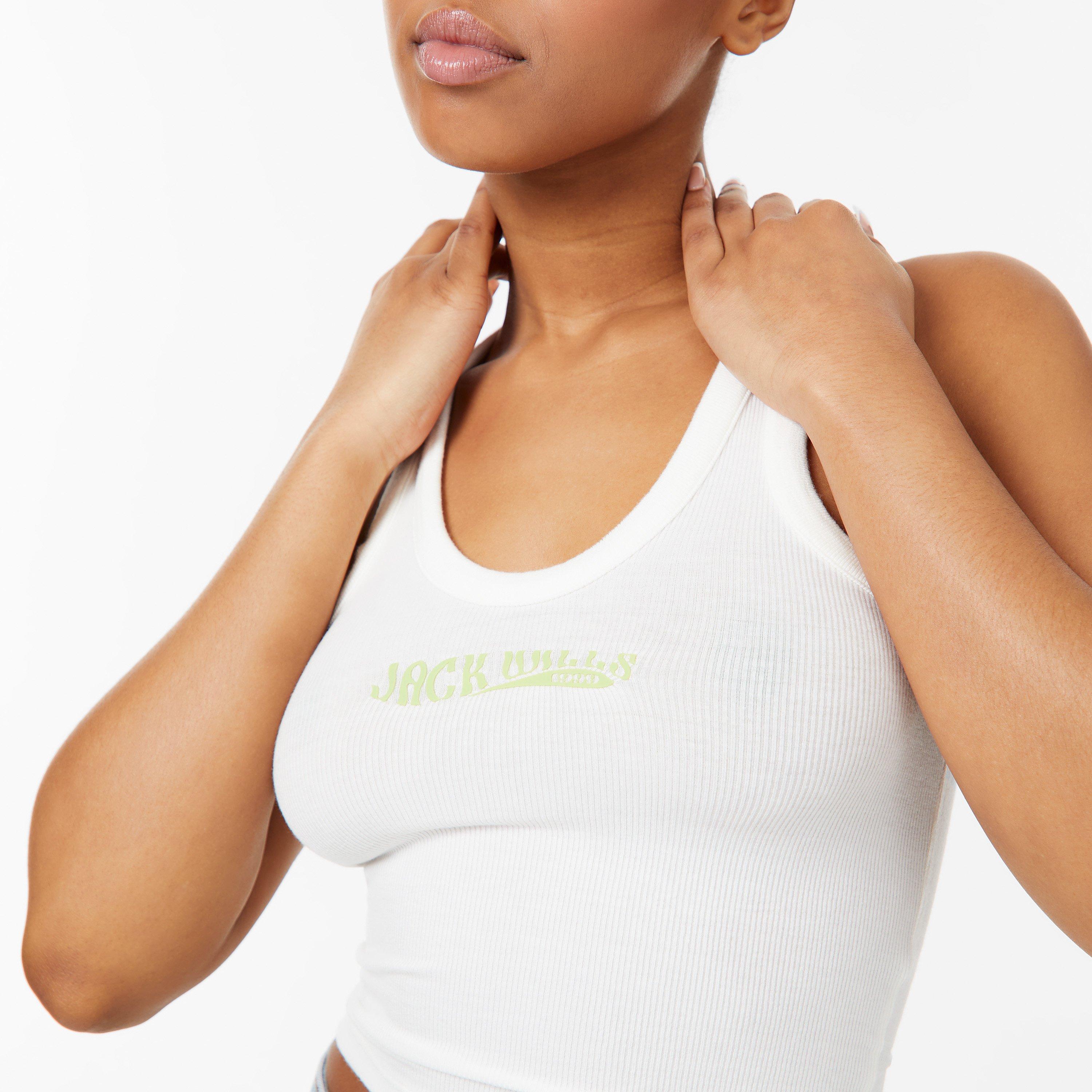 Vintage Weiß - Jack Wills - Scoop Neck Rib Tank Top - 3