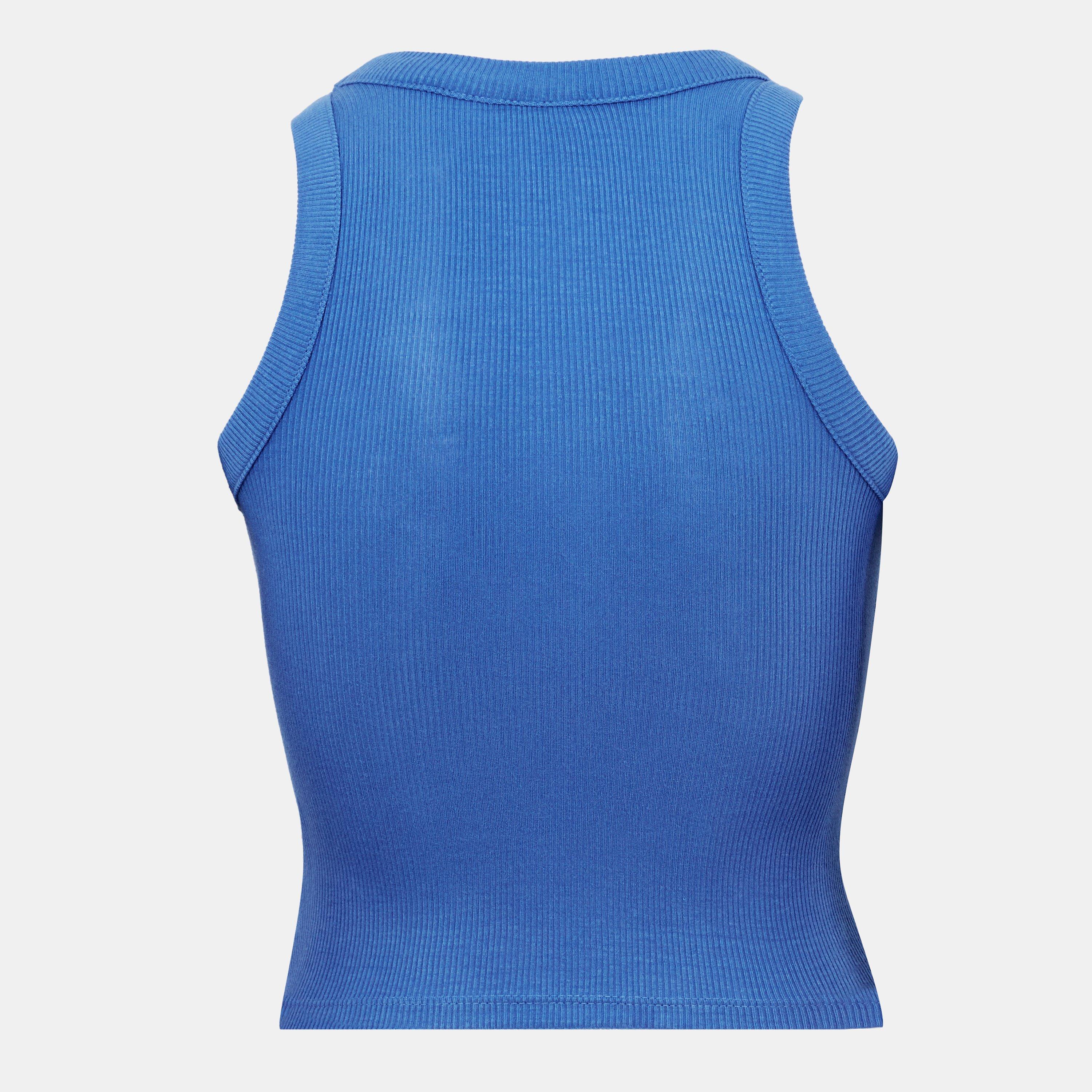 Vrtige Women's Ribbed Knit Cut Out Tank Top - Sleeveless Slim Fit Cami In Royal Blue - View #9
