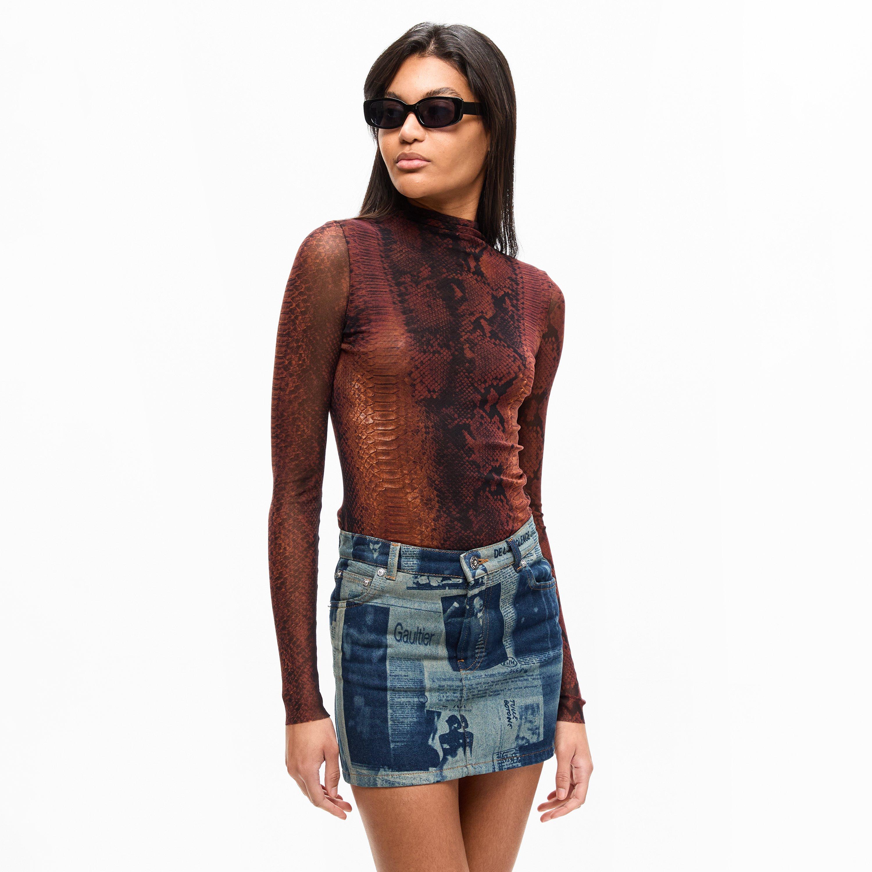 Brown/Black - Jean Paul Gaultier - JPG Python Top Ld54 - 3