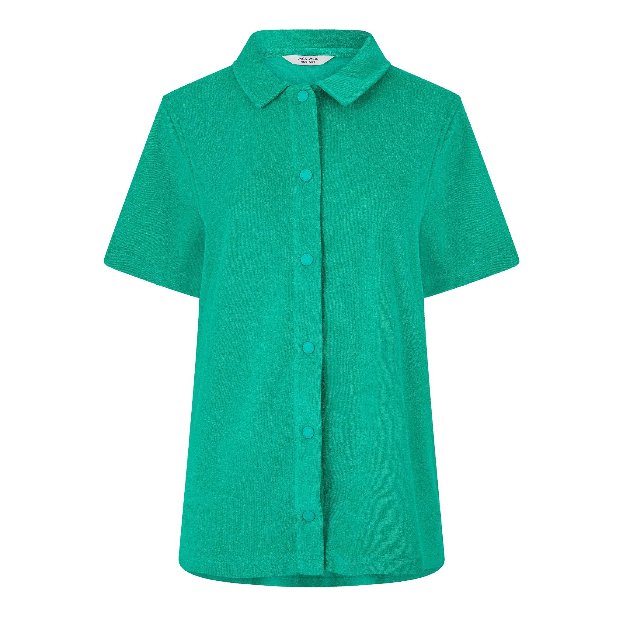 Forest Green - Jack Wills - Terry Short Sleeve Shirt - 1