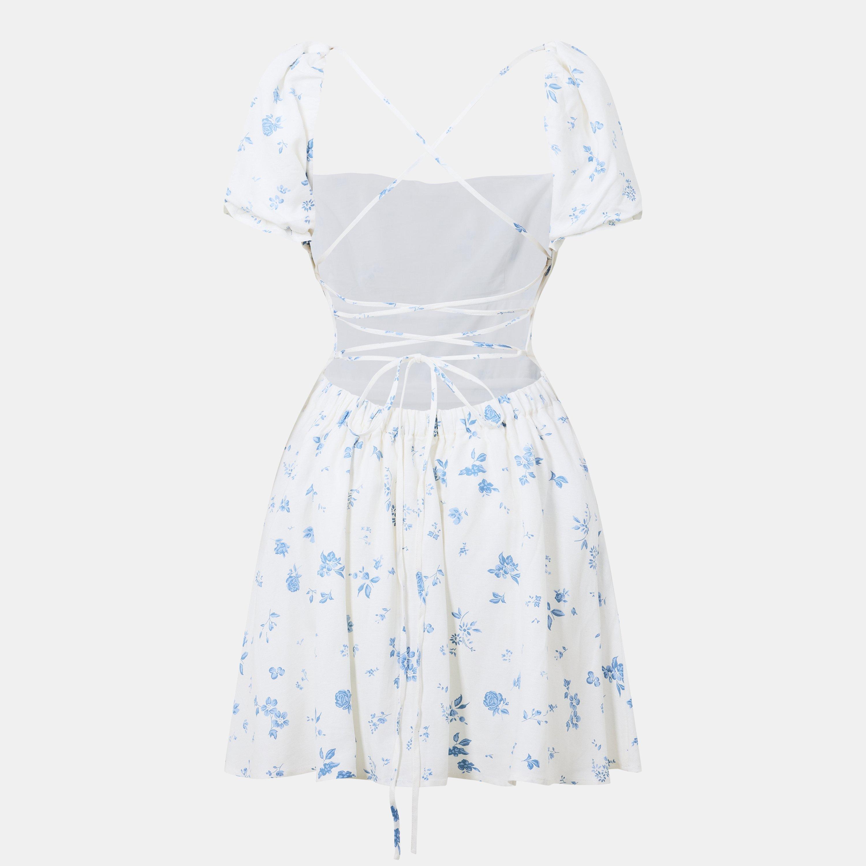 Wht/Blue Pr - Jack Wills - Tie Back Dress - 2