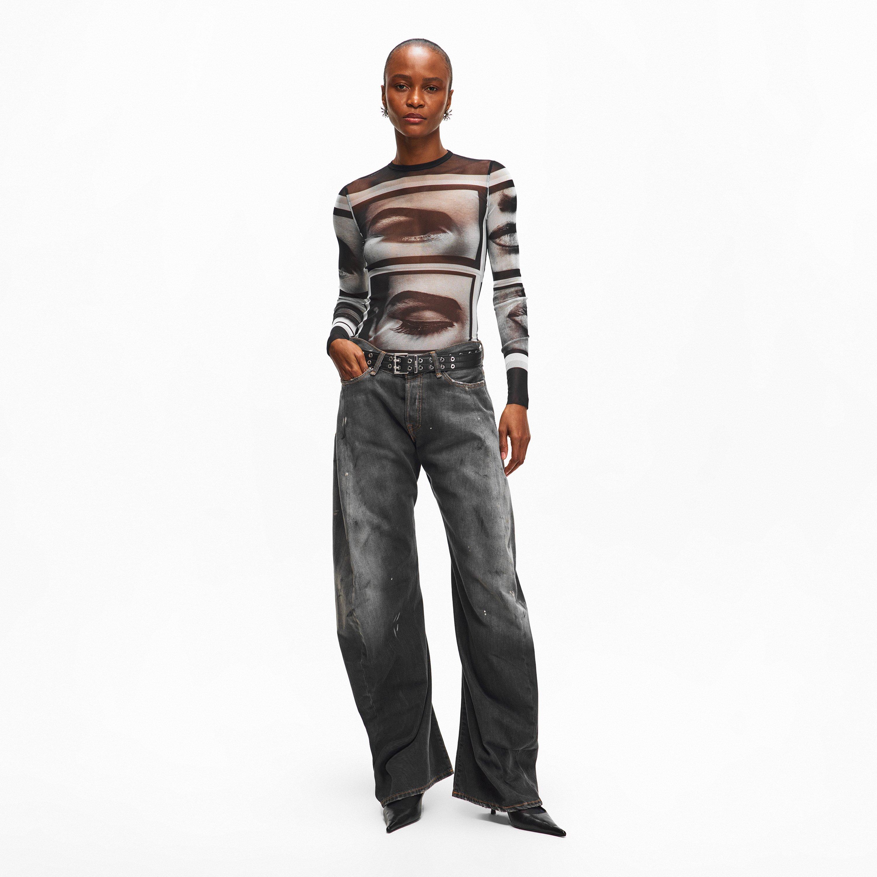 Jean Paul Gaultier Women's Eyes Lips Top Long Sleeve T-Shirt