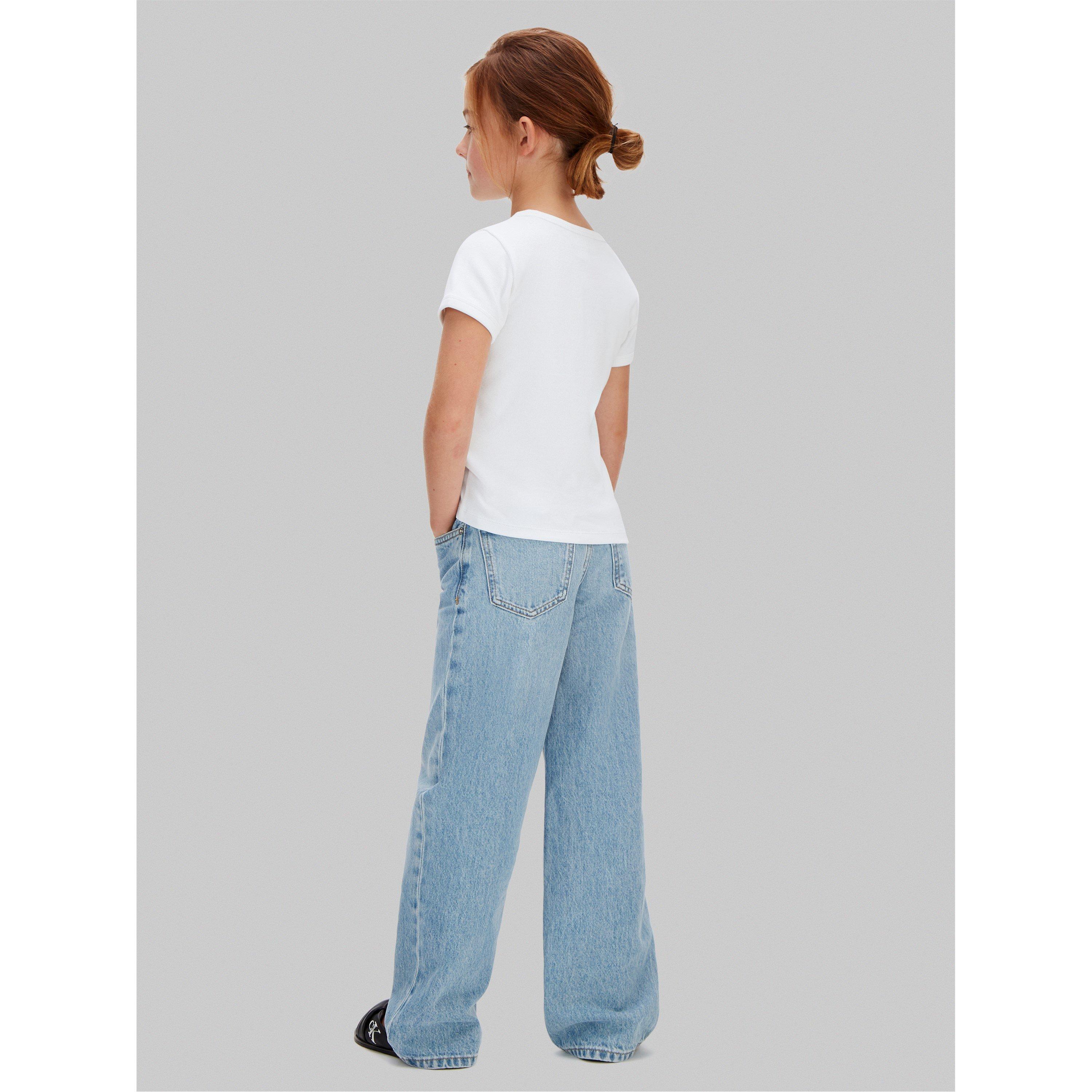 Branco YAF - Calvin Klein Jeans - CKJ Mono Baby Tee Jn62 - 4