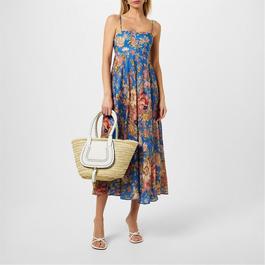 Zimmermann August Bandeau Linen Midi Dress