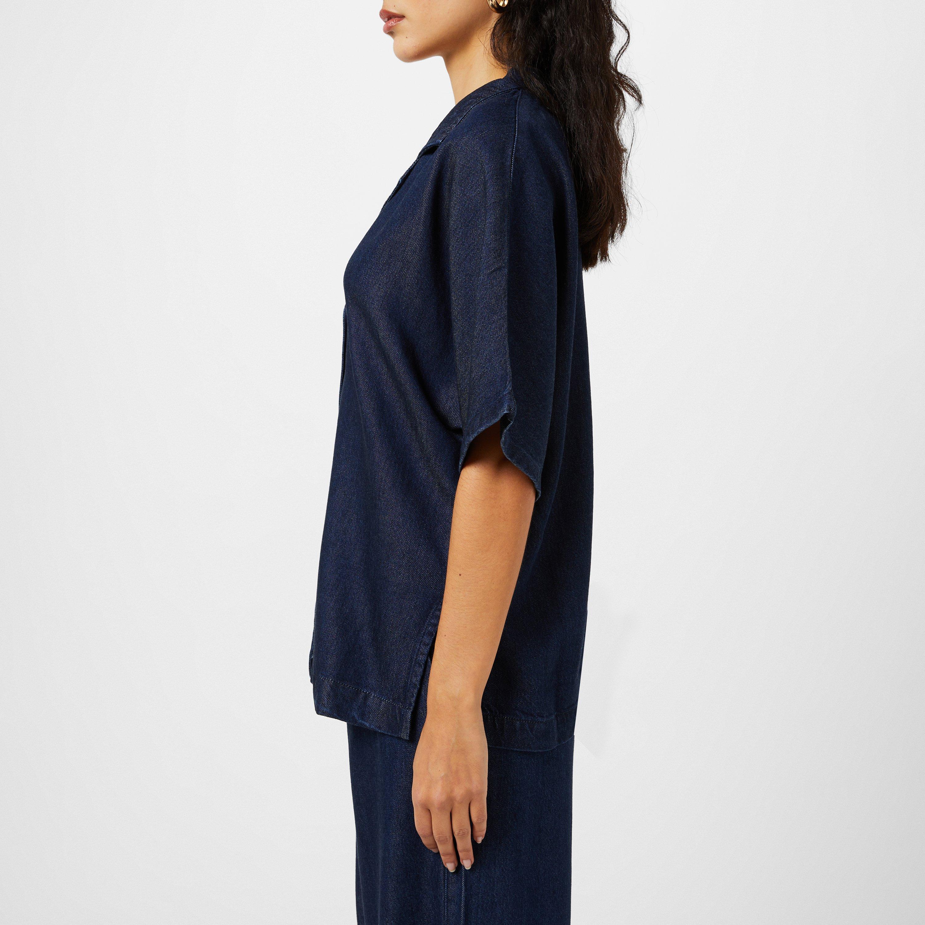 Blue - Nobodys Child - Denim Short Sleeve Shirt - 2