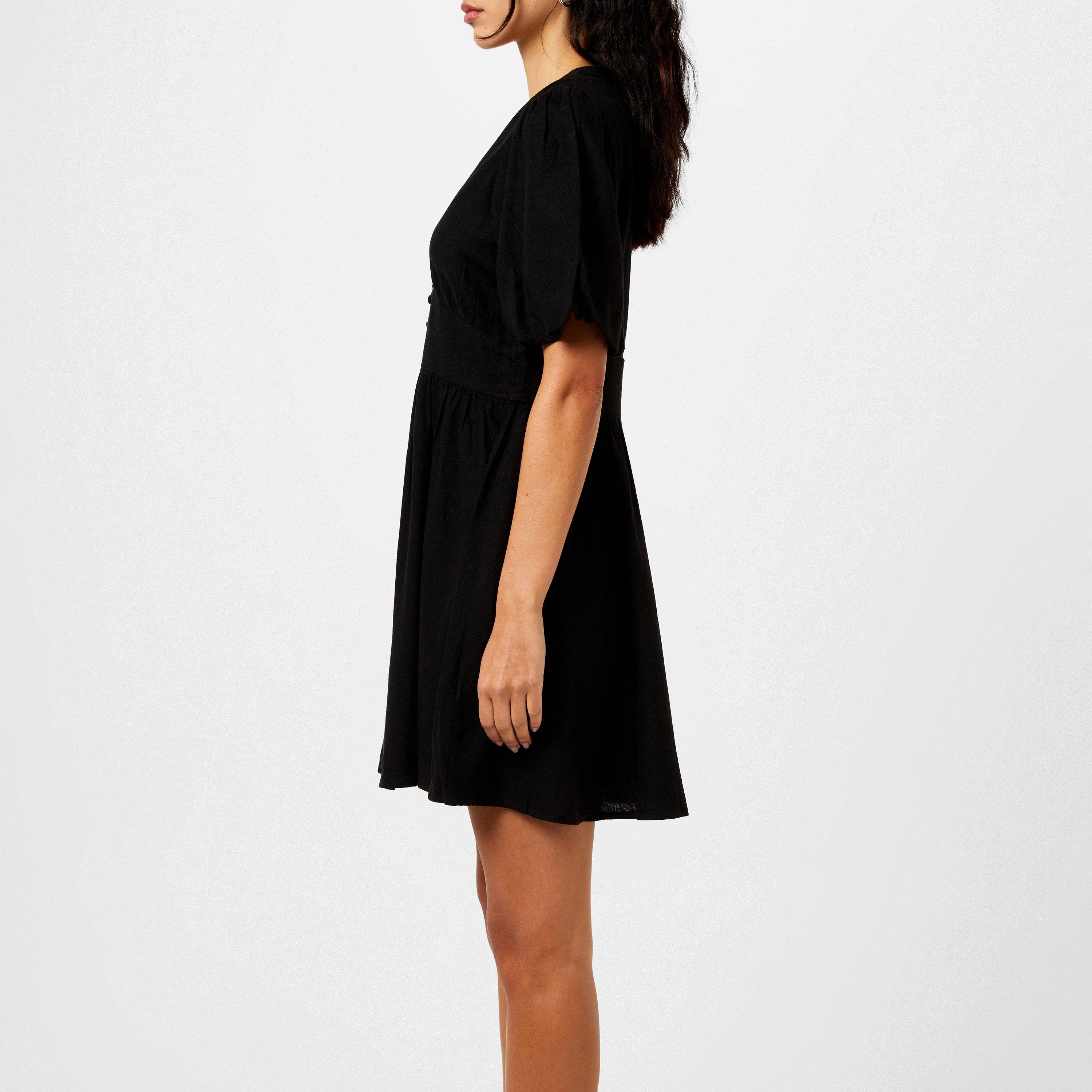 Black - Nobodys Child - Starlight Puff Sleeve Mini Dress - 2