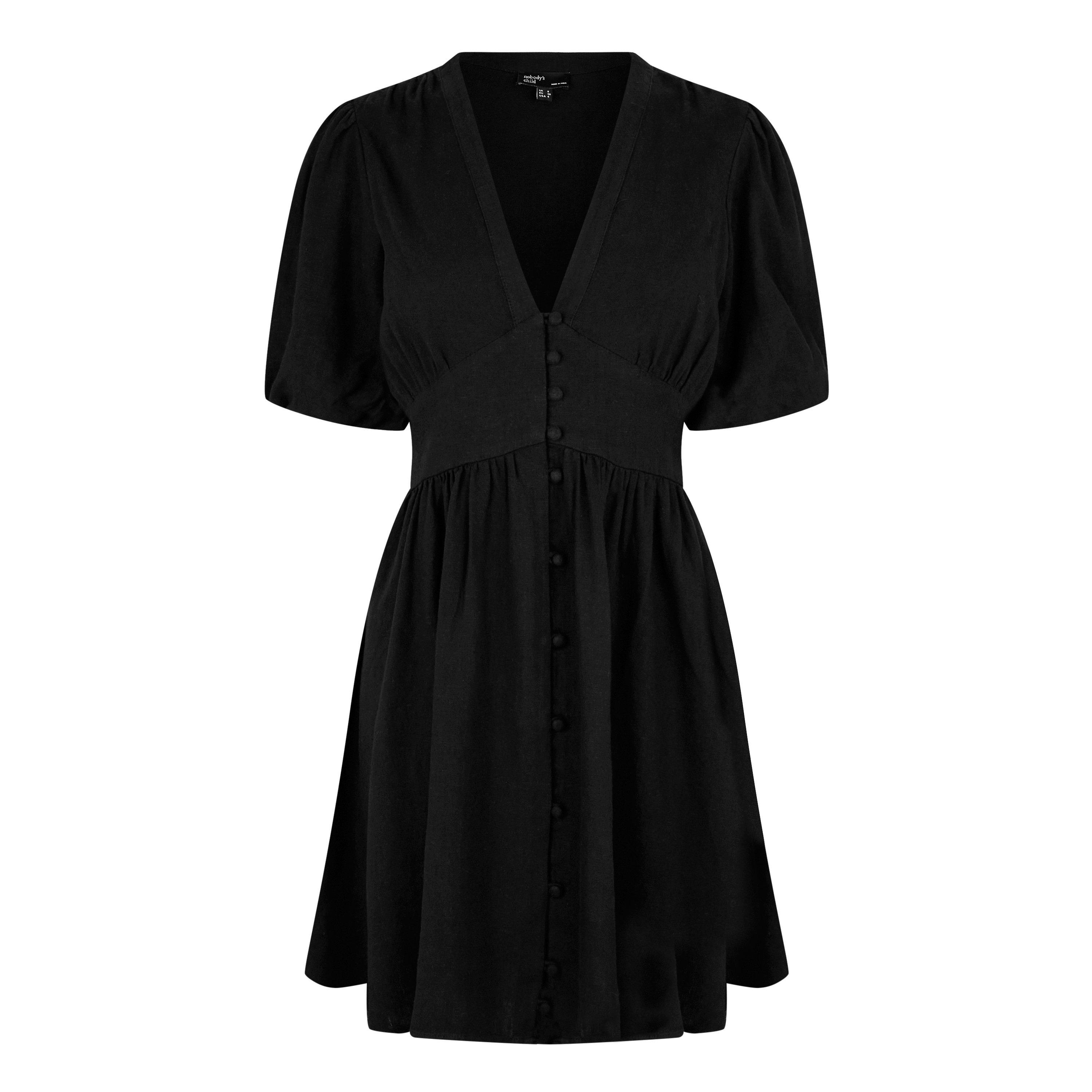 Black - Nobodys Child - Starlight Puff Sleeve Mini Dress - 7