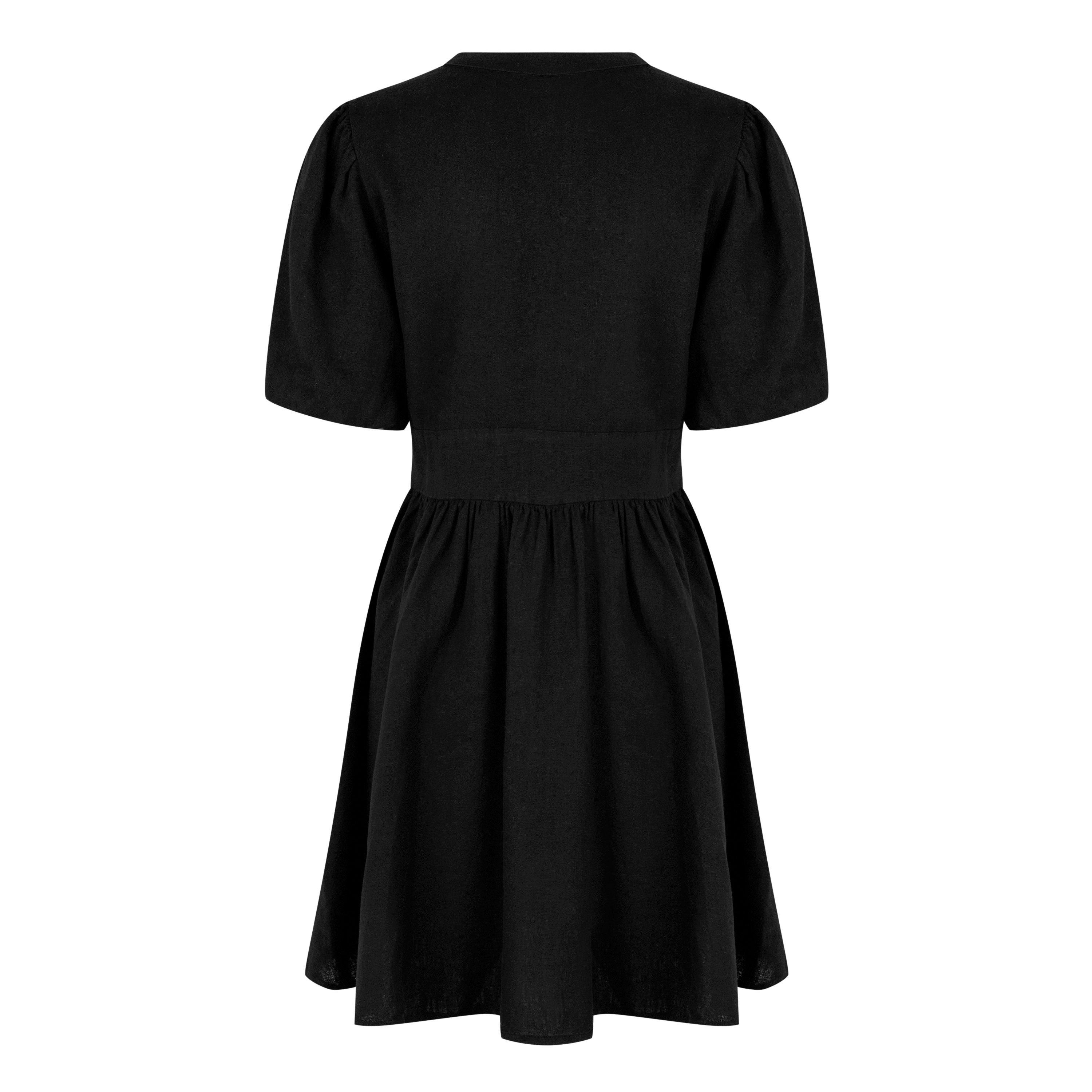 Black - Nobodys Child - Starlight Puff Sleeve Mini Dress - 8