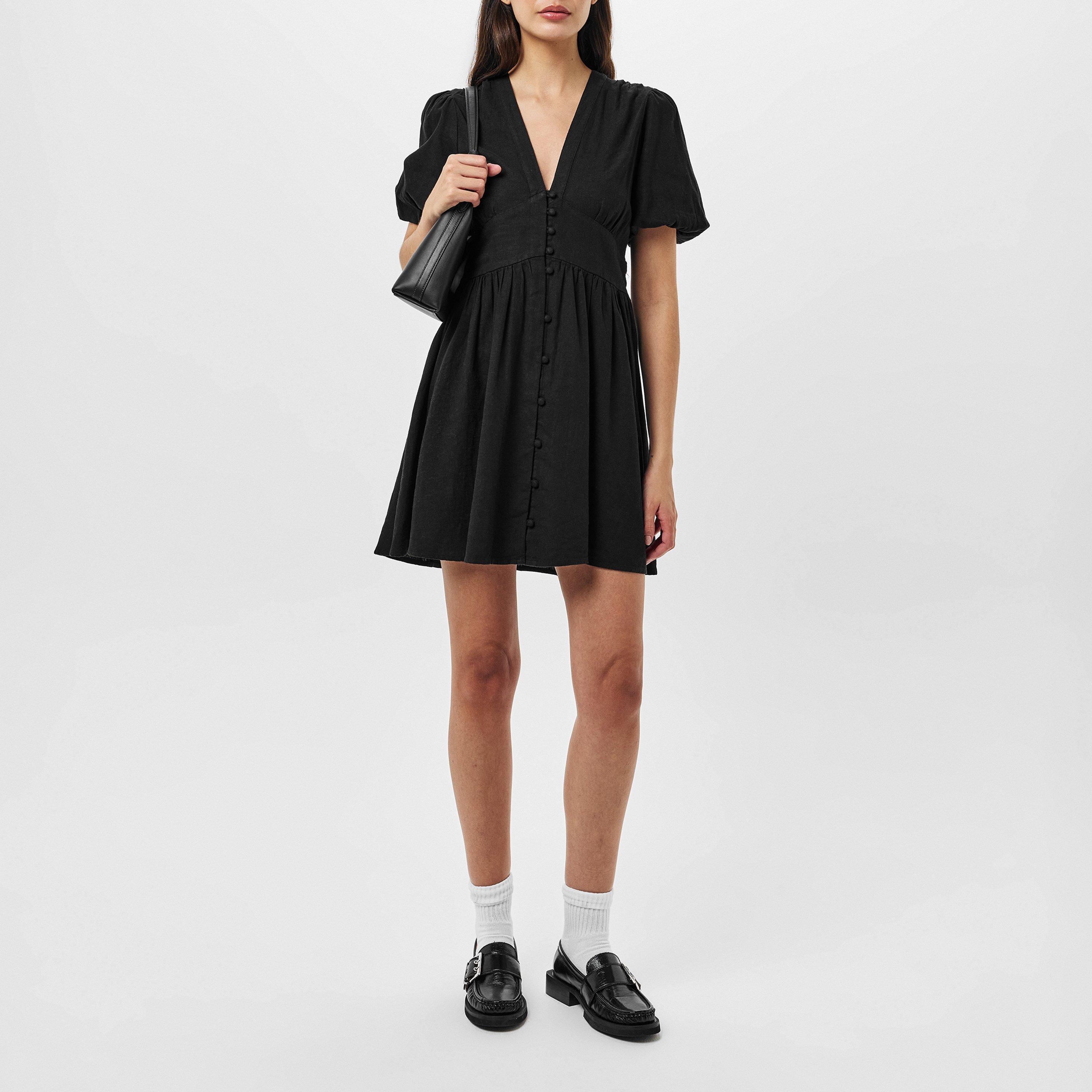 Black - Nobodys Child - Starlight Puff Sleeve Mini Dress - 6