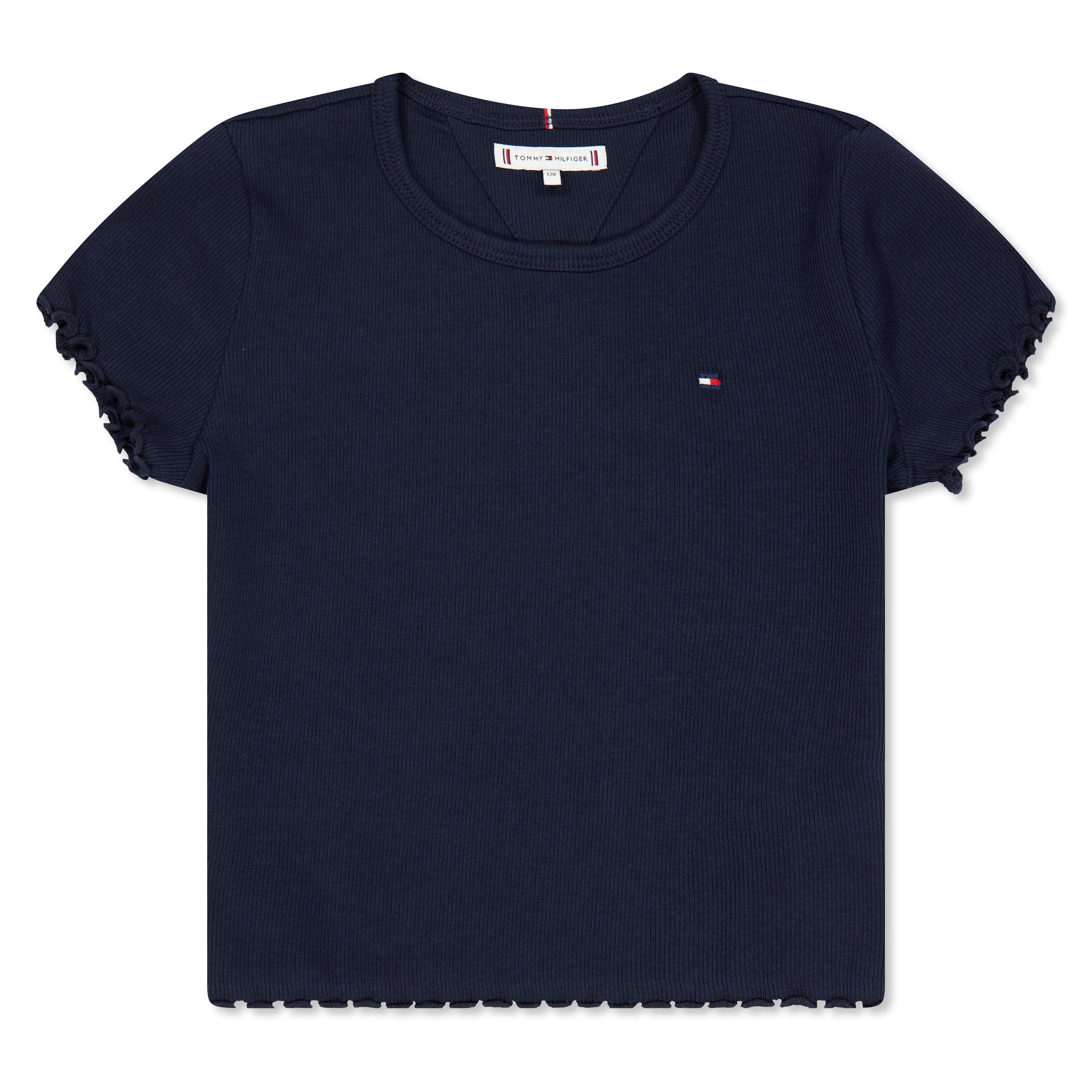 Kids' Essential Rib Short Sleeve Crop Top