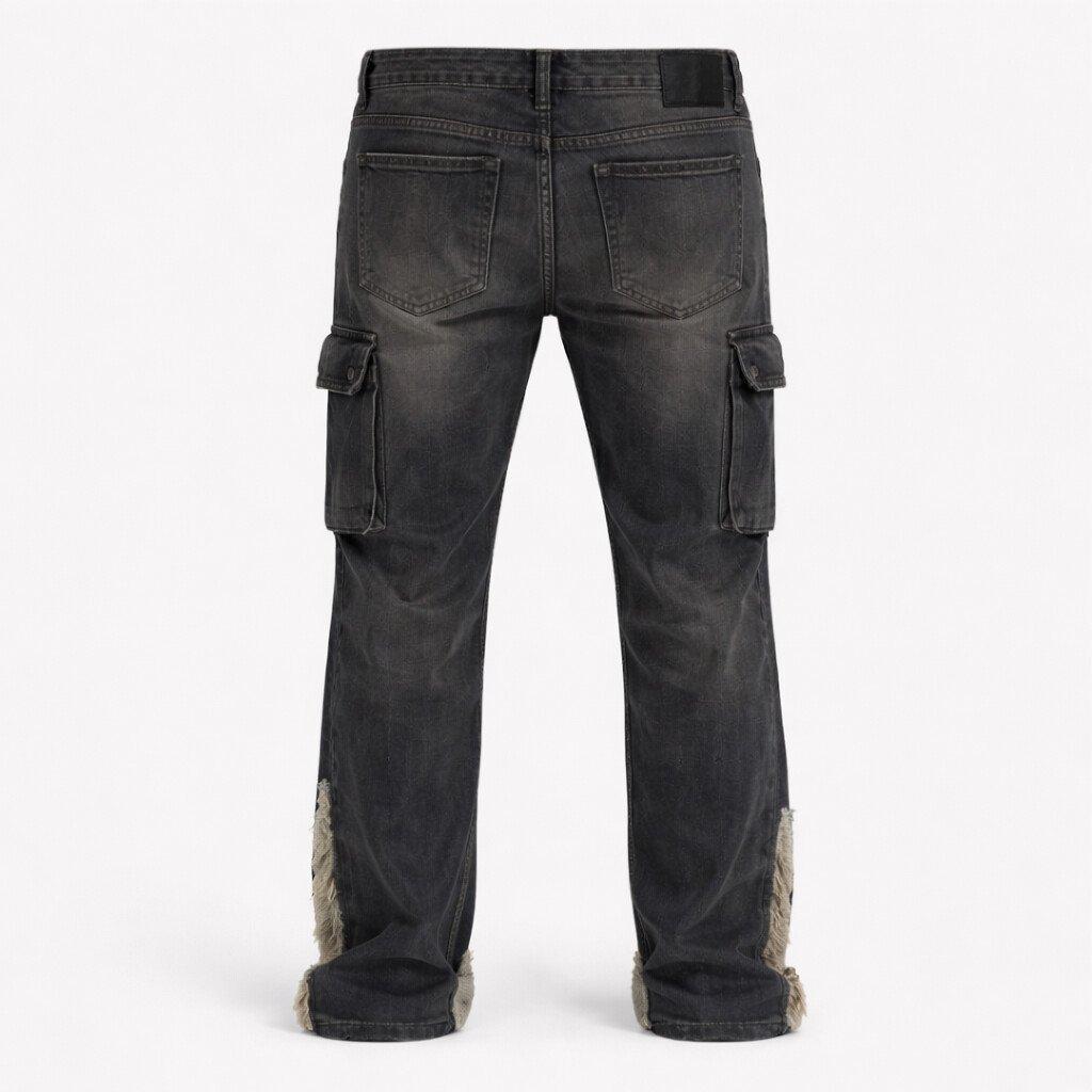 Black Wash - Firetrap - Firetrap Distressed Cargo Jean - 2