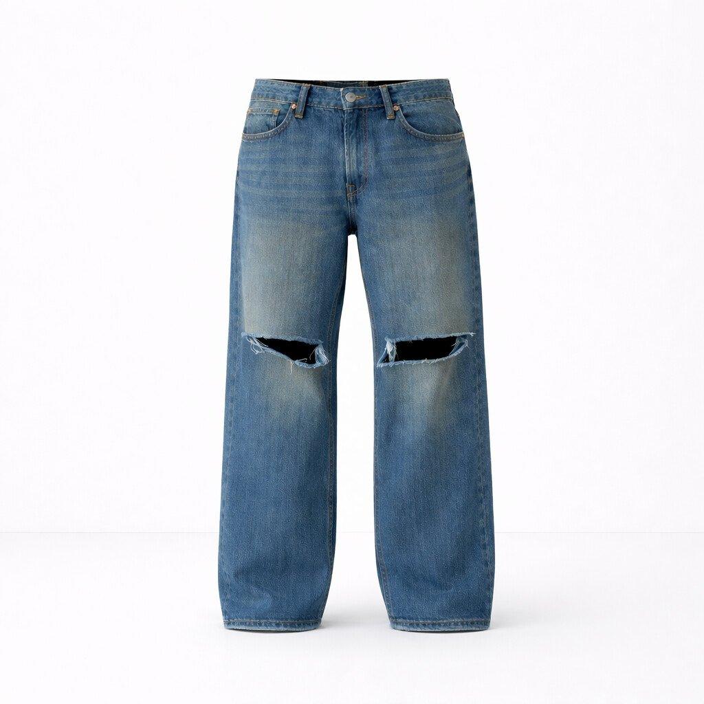 Vintage Wash - Firetrap - Men's VinRip Straight Leg Jeans - 1