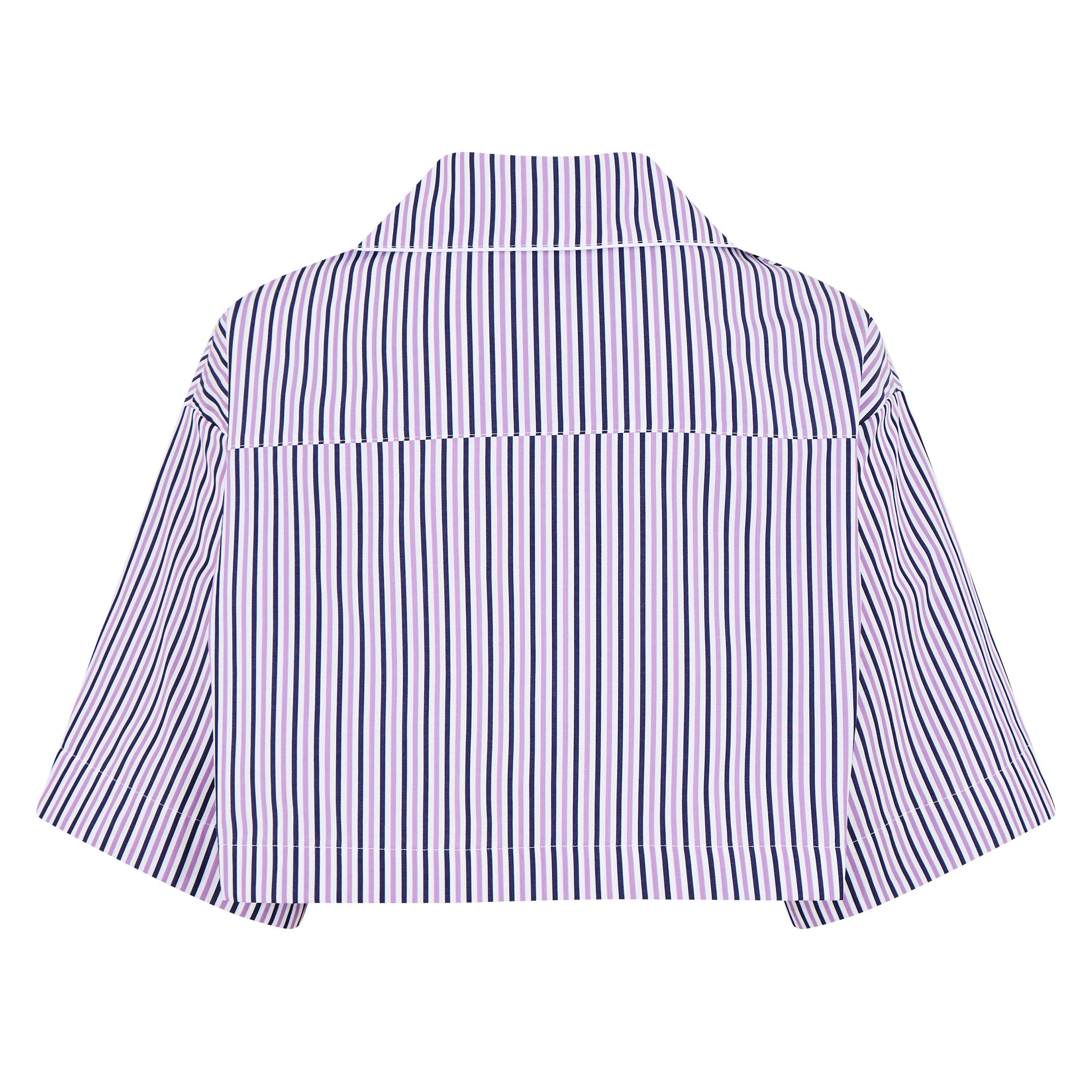 Voilet - Palm Angels - Striped Cropped Shirt - 6