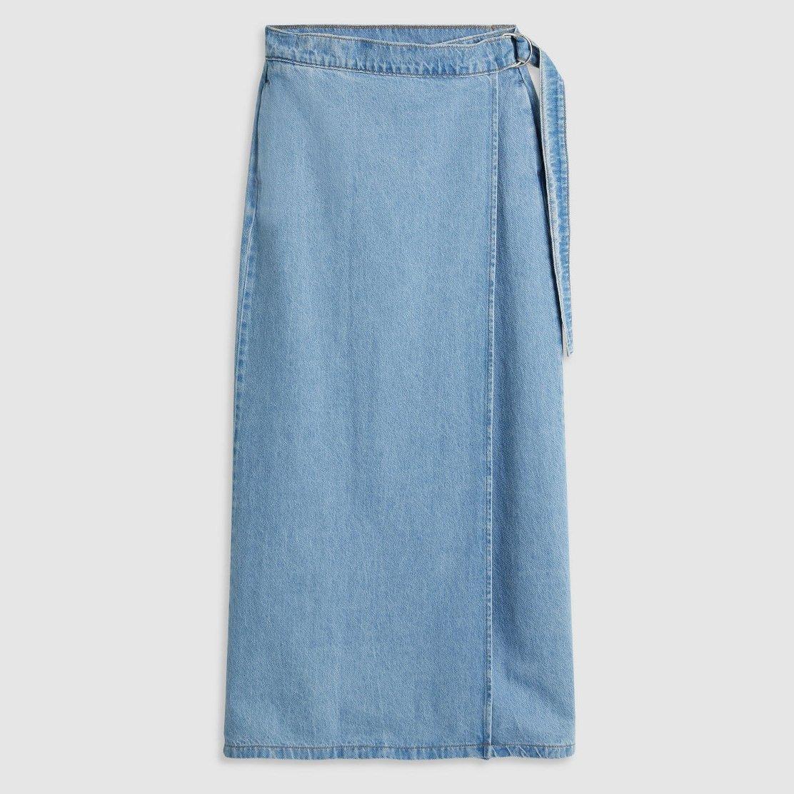 Levis Women's Wrap Skirt - Wrapped In Blue - 8 (XS)