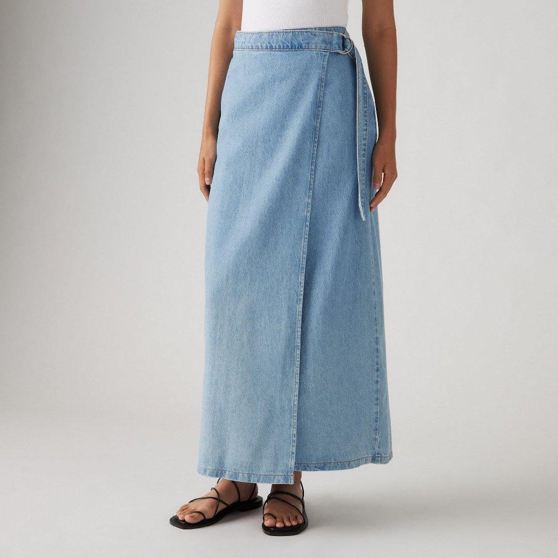 Wrapped In Blue - Levis - Levis Column Wrap Skirt Wrapped In B - 2