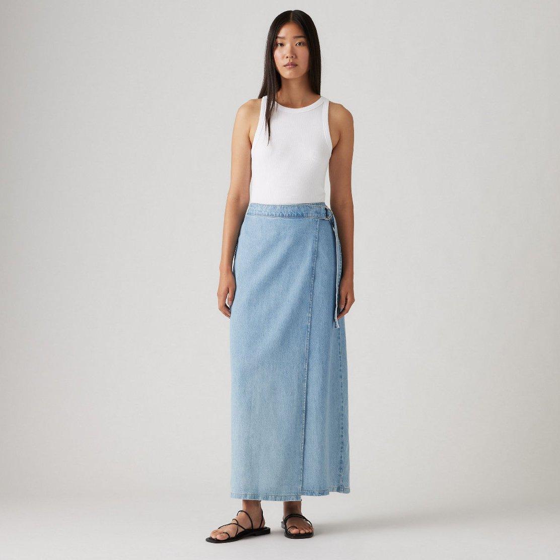 Wrapped In Blue - Levis - Levis Column Wrap Skirt Wrapped In B - 3